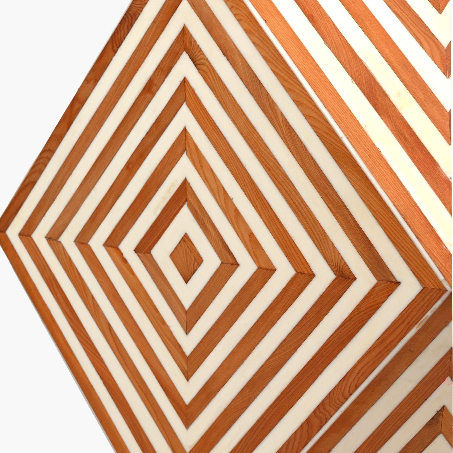 Handmade Hexagon Wood Side Table – 25