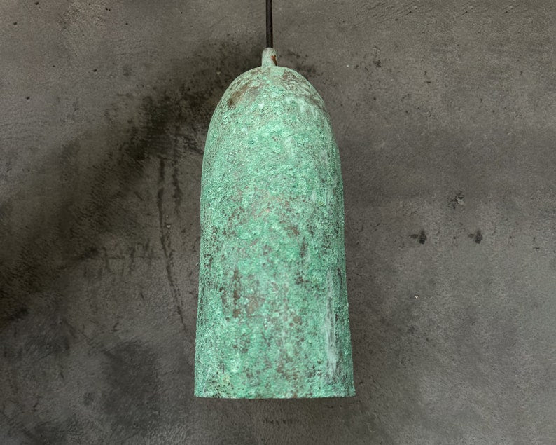 Set Of 3 Oxidized Copper Pendant Farmhouse Lighting