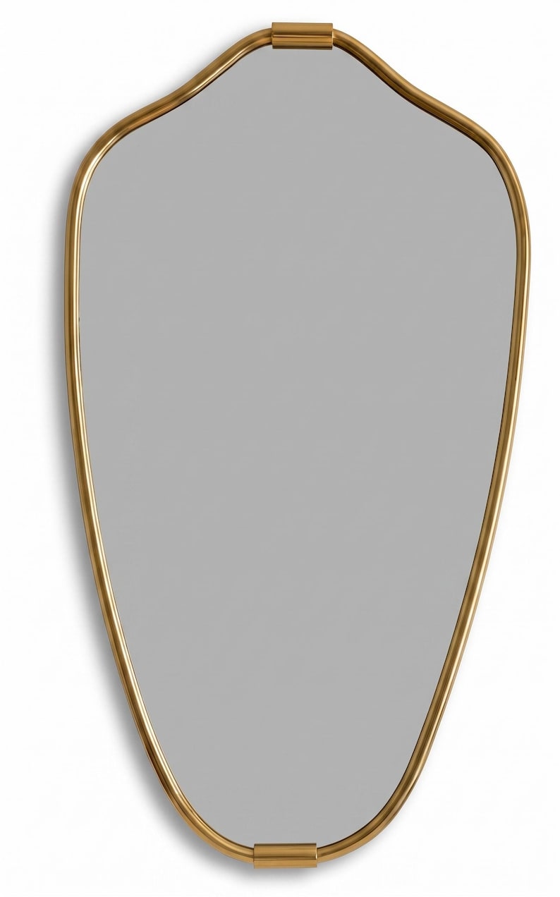 Shield Brass Vanity Mirror | Italian Style Wall Decor