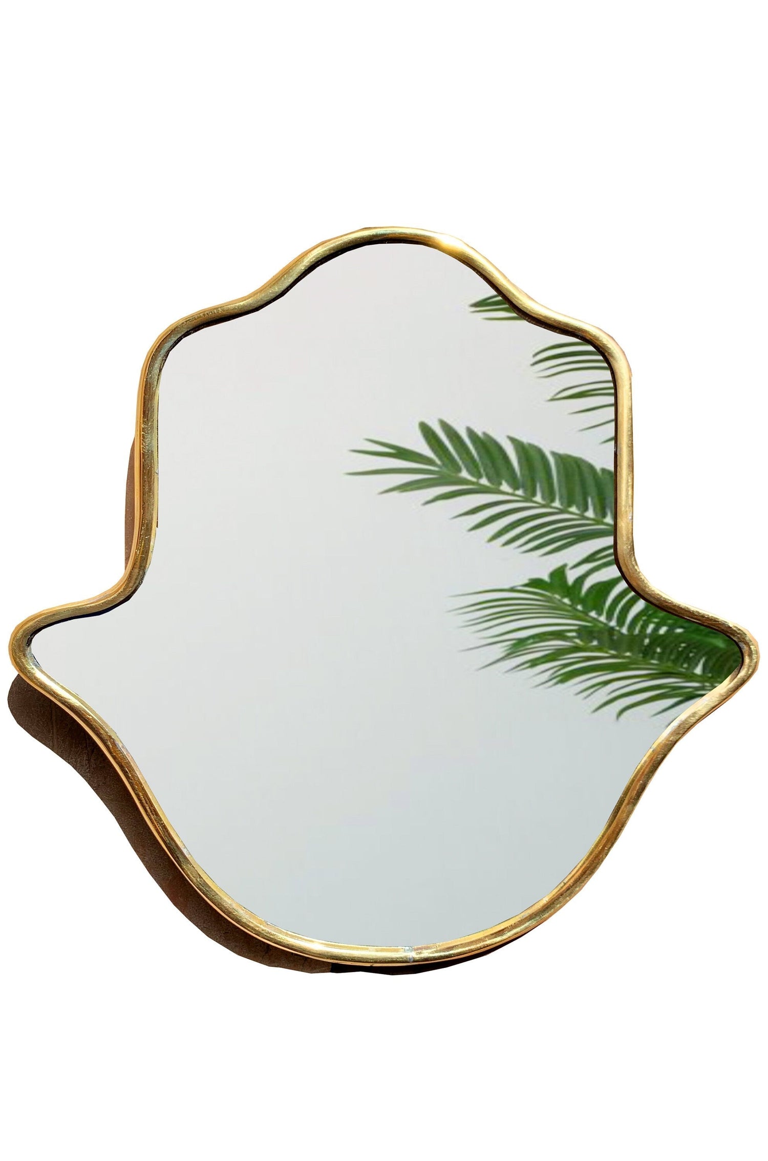 Varaudu Gold Hamsa Mirror Brass Handmade Mirror 369099643 - Antique Brass Bathroom Mirror, Vanity Wall Decor