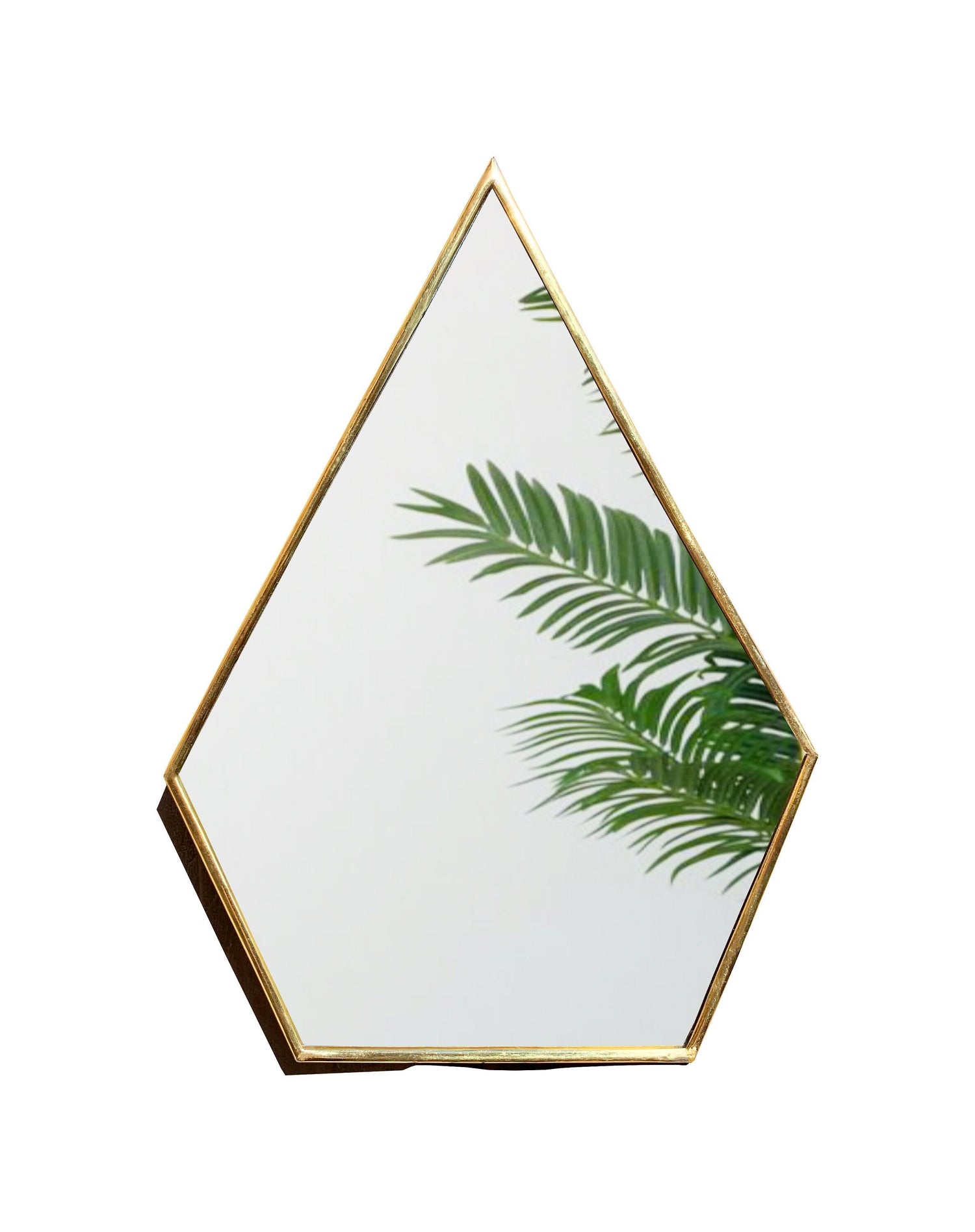Varaudu Gold Brass Frame Mirror 369099645 - Antique Brass Bathroom Mirror, Vanity Wall Decor