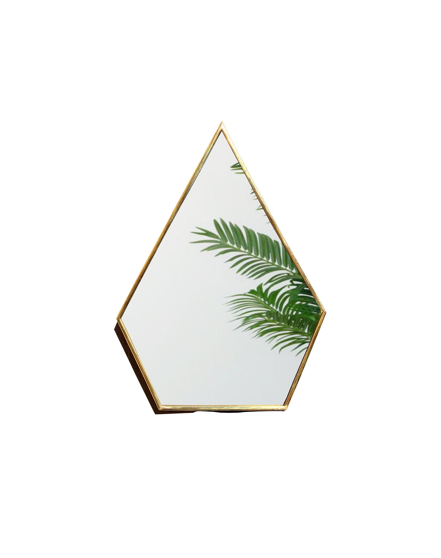 Varaudu Gold Brass Frame Mirror 369099645 - Antique Brass Bathroom Mirror, Vanity Wall Decor