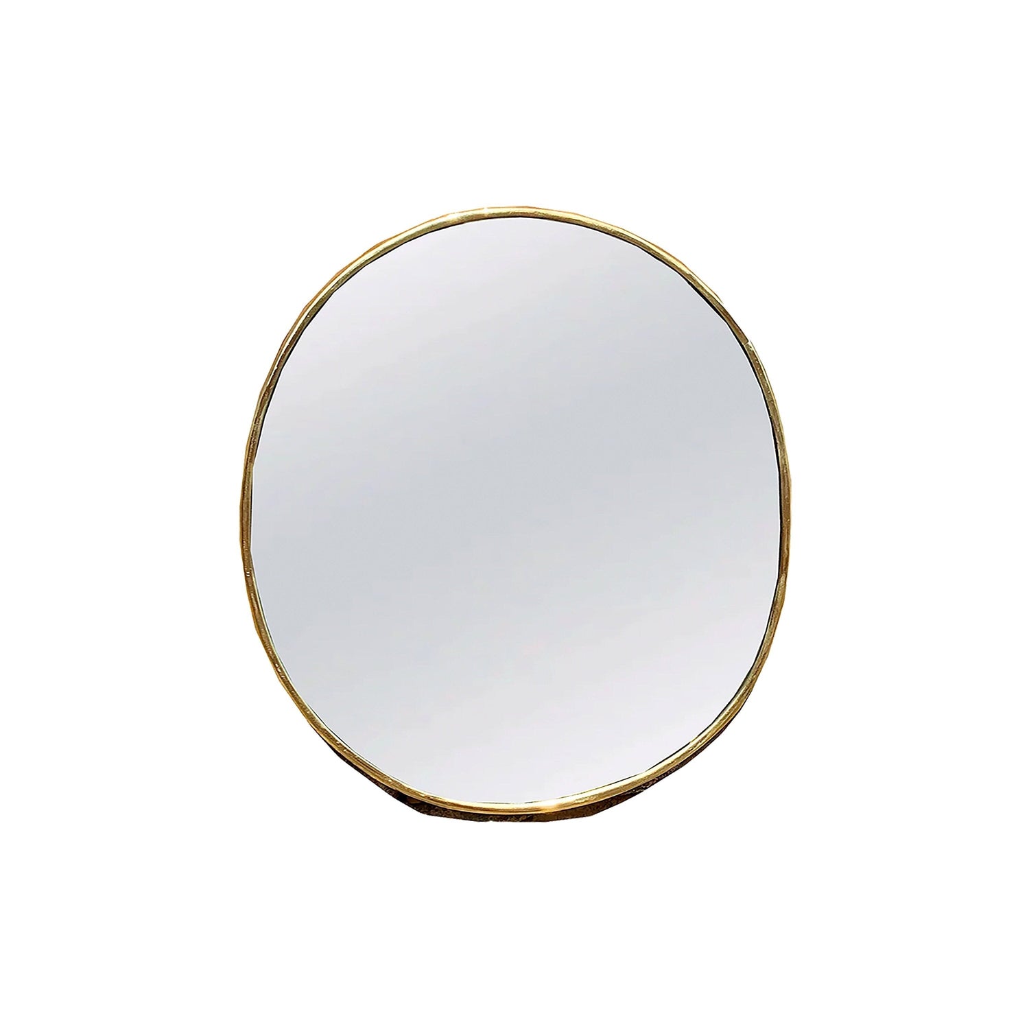 Varaudu Brass Oval Wall Mirror Handmade Antique Brass Circled Mirror 369099666 - Antique Brass Bathroom Mirror, Vanity Wall Decor