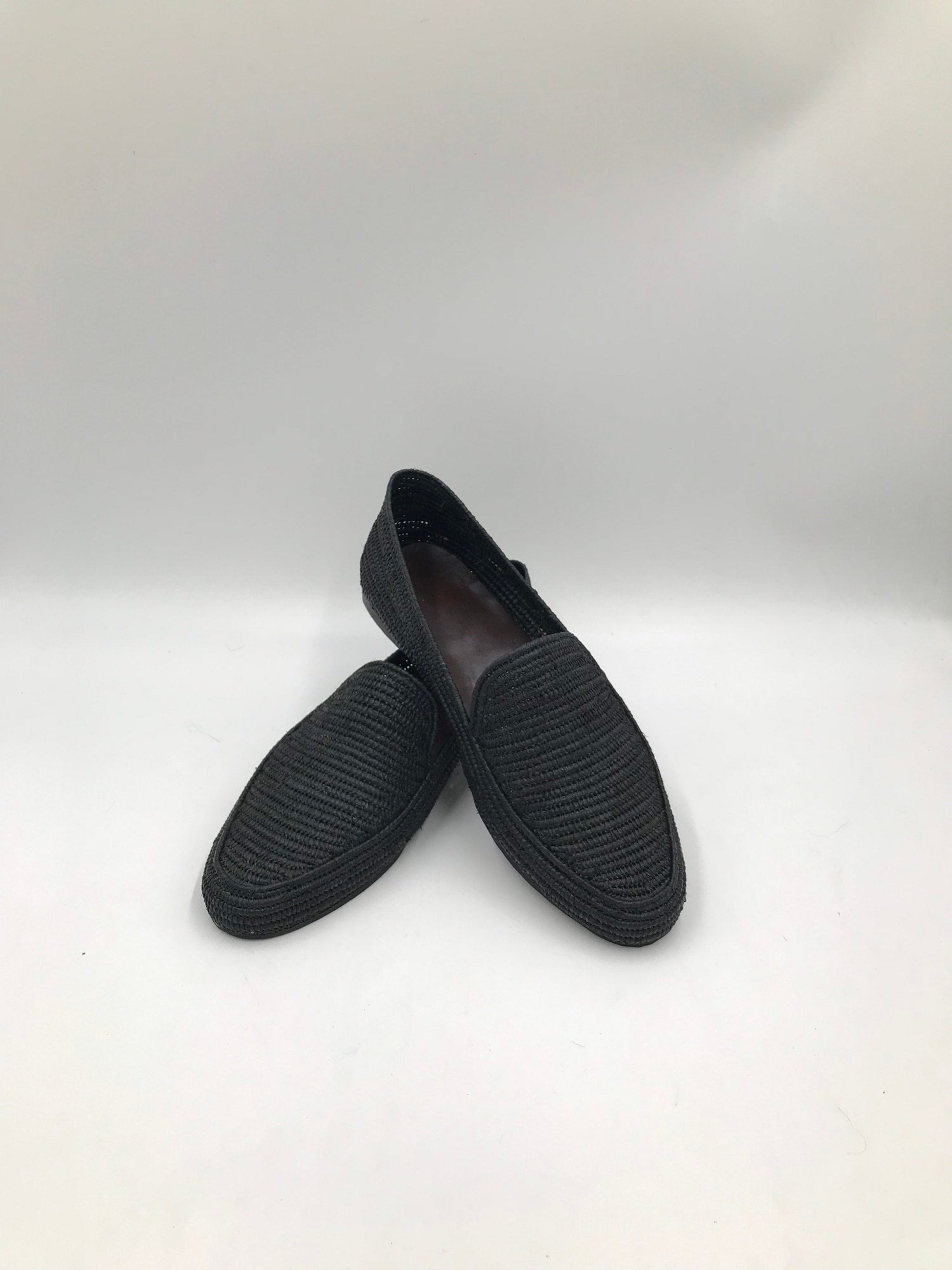 Handwoven Raffia Loafers – Lightweight Slip-On Shoes