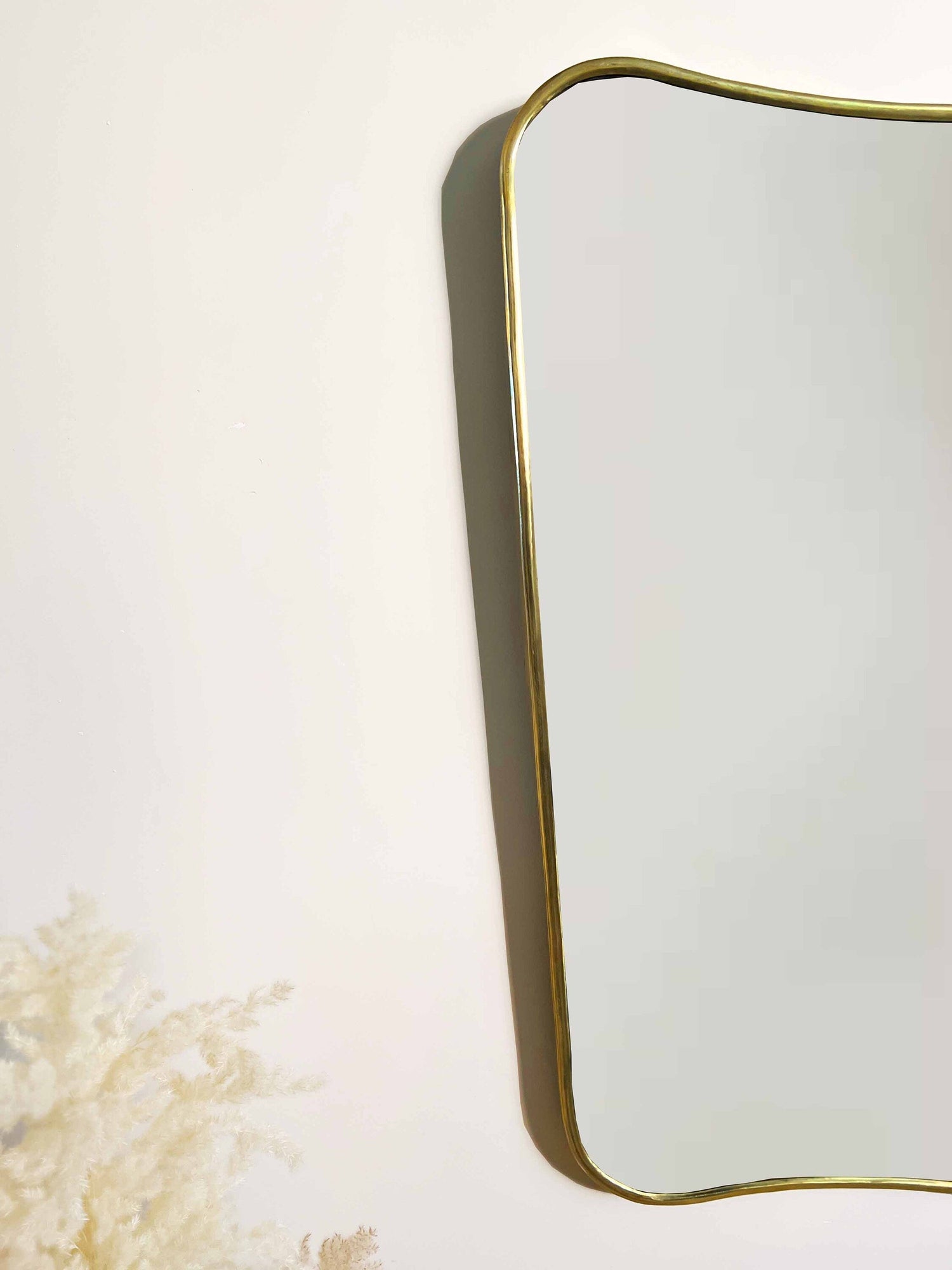 Varaudu Italian Curved Brass Mirror Butterfly Brass Wall Mirror 369099682 - Antique Brass Bathroom Mirror, Vanity Wall Decor