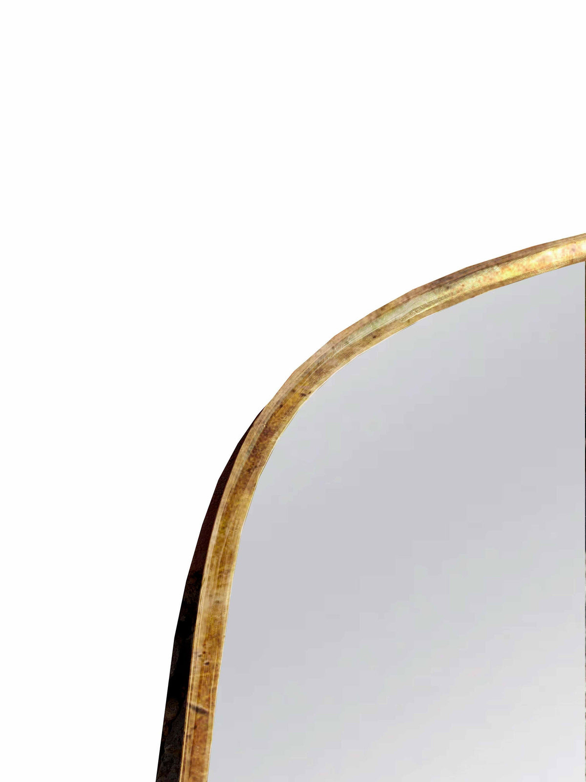 Varaudu Oblong Antique Brass Mirror Rectangular Wall Mirror 369099918 - Antique Brass Bathroom Mirror, Vanity Wall Decor