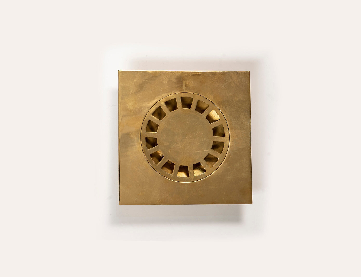 Unlacquered Solid Brass Floor Drain ,Antique Brass Square Shower Drain with Removable Cover