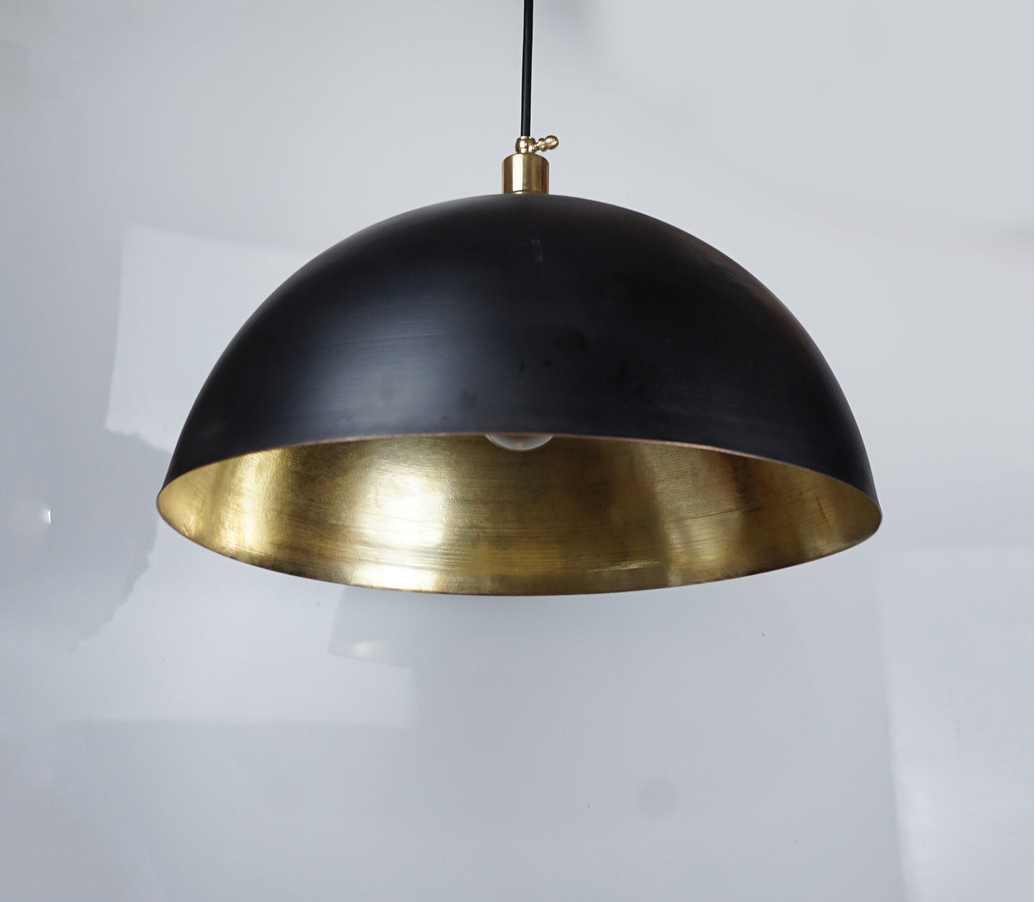 Brass Farmhouse Dome Chandelier for Kitchen Island