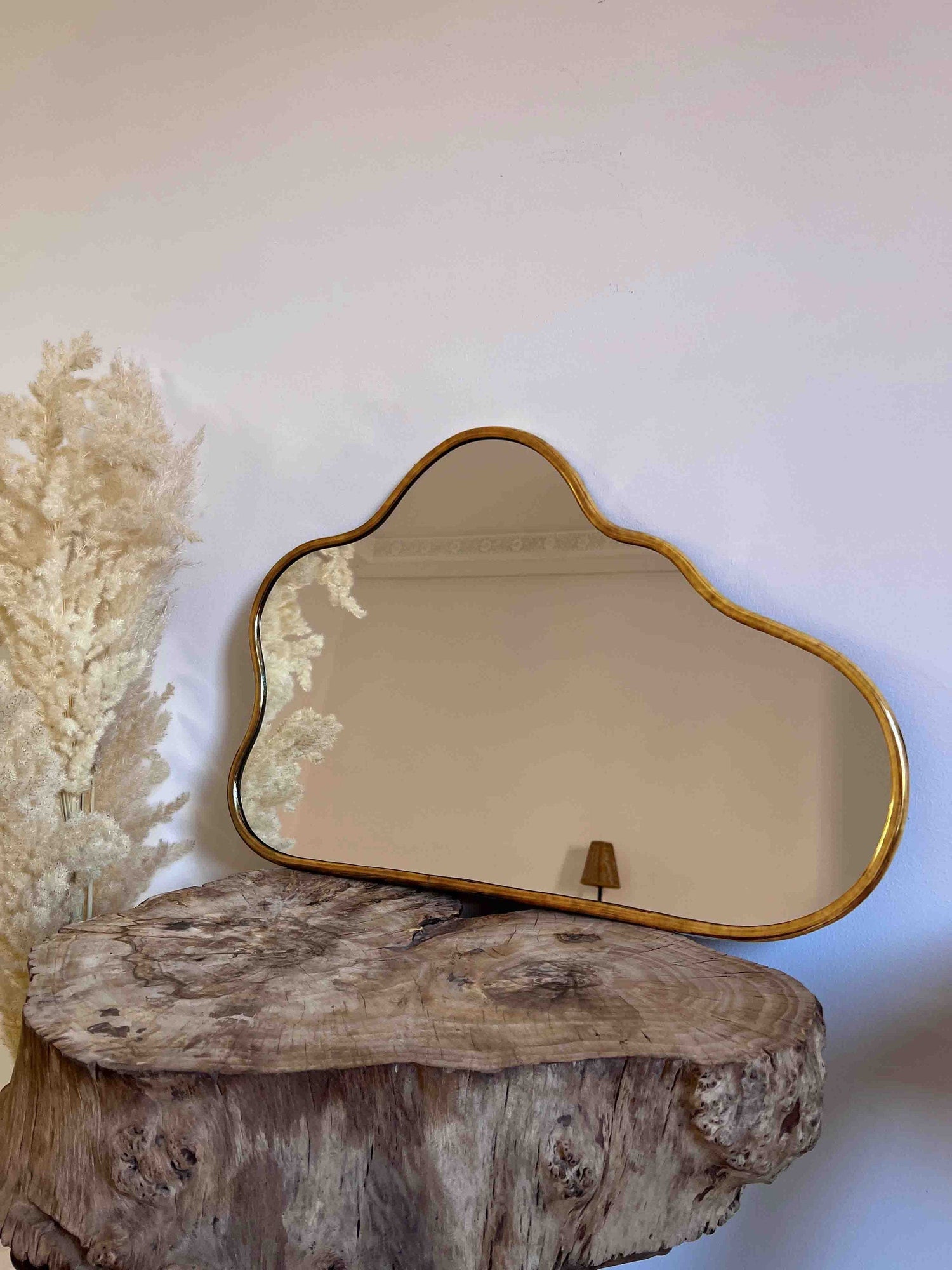 Varaudu Antique Brass Mirror Cloud Brass Wall Mirror 369099924 - Antique Brass Bathroom Mirror, Vanity Wall Decor