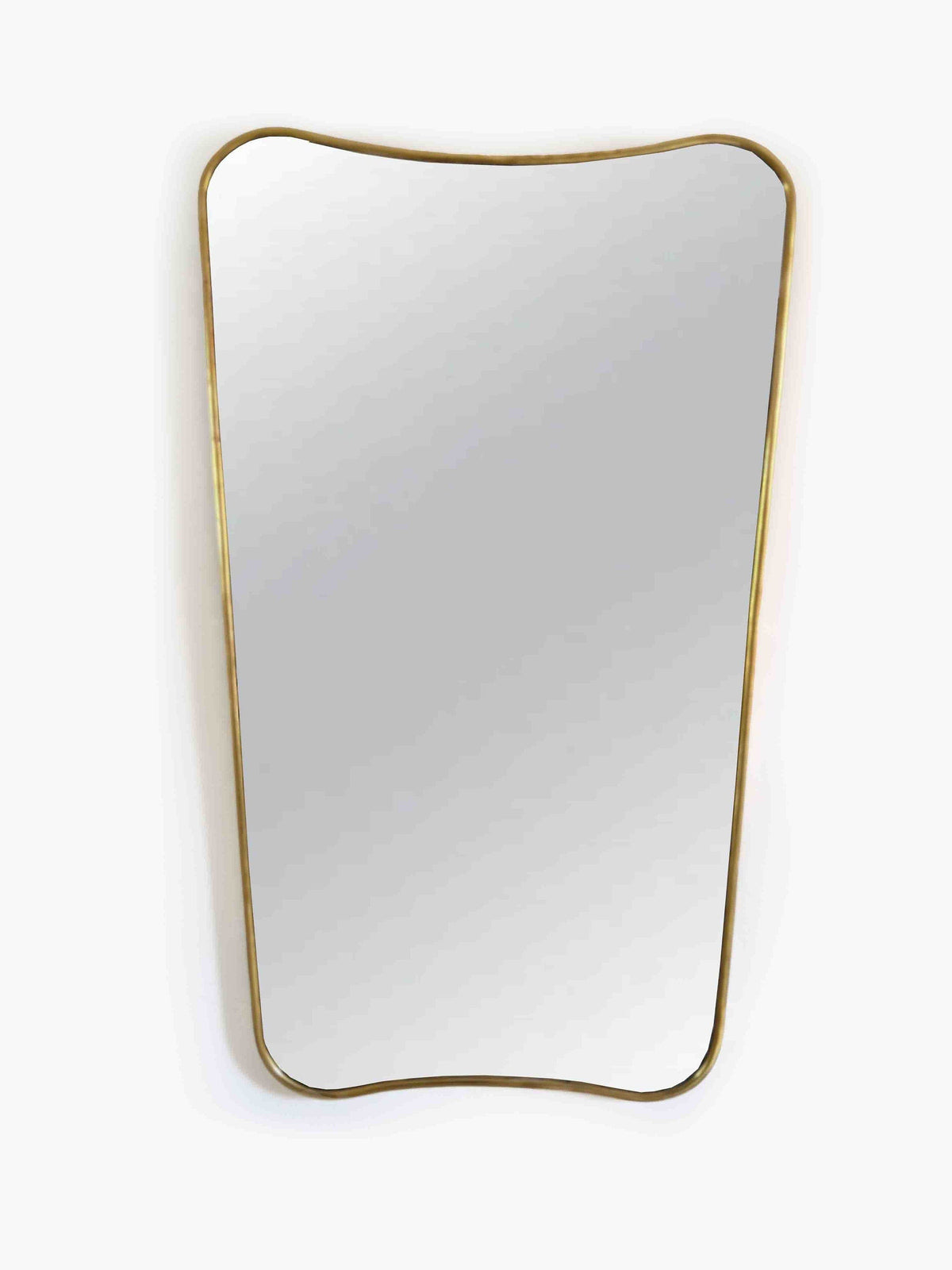 Varaudu Curved Antiqued Brass Mirror Butterfly - Antique Brass Bathroom Mirror, Vanity Wall Decor
