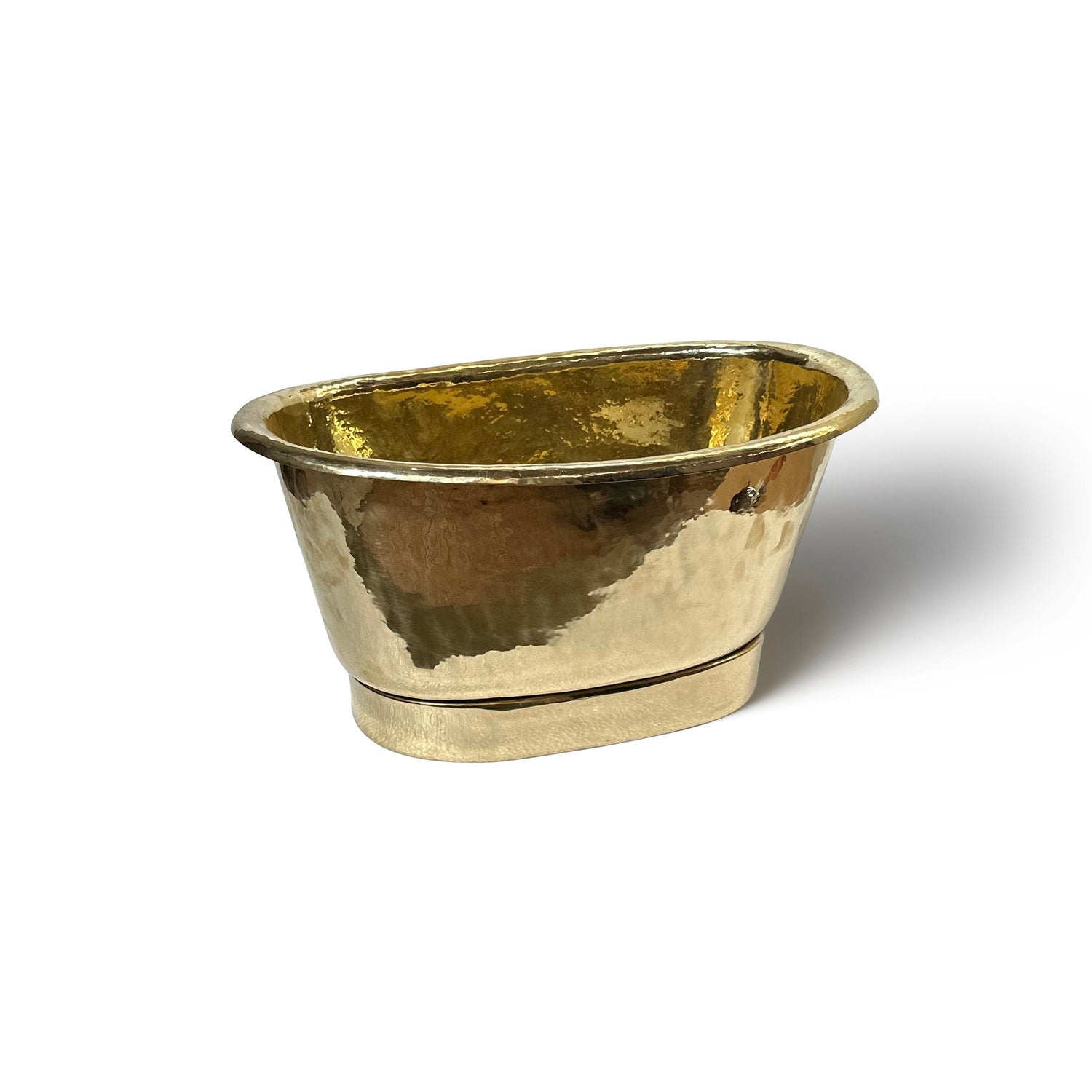 Brass Bathroom Wash Basin- Hand-Hammered Vessel Sink Tub.