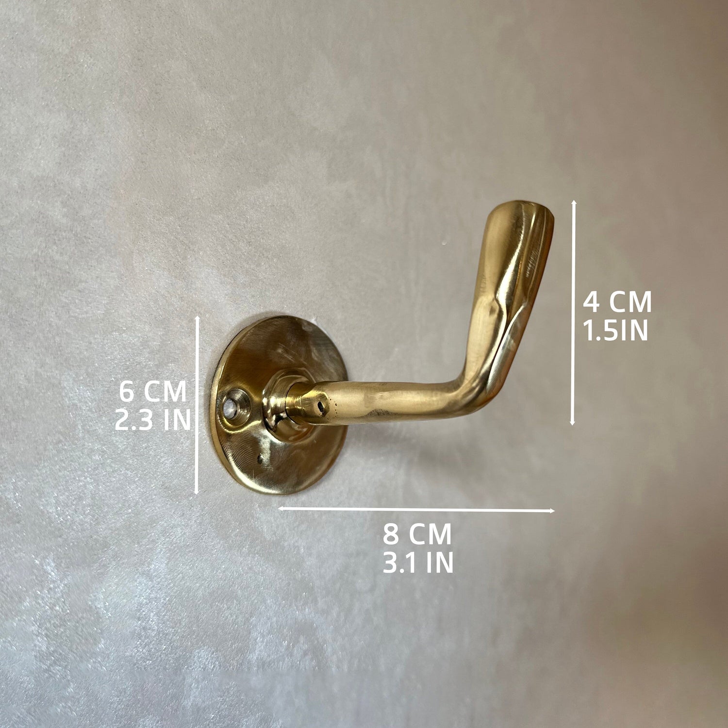 Set of 3 Unlacquered Brass Wall Hooks- Handcrafted Coat Hanger-Towel Hook for Bathrooms & Kitchens