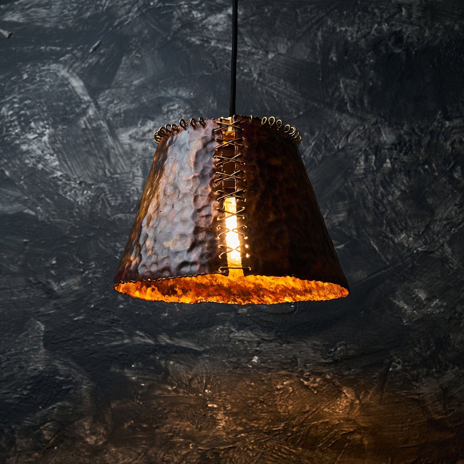 Handcrafted Copper Farmhouse Lighting. Hanging Ceiling Light Perfect for Kitchen or Bathroom.