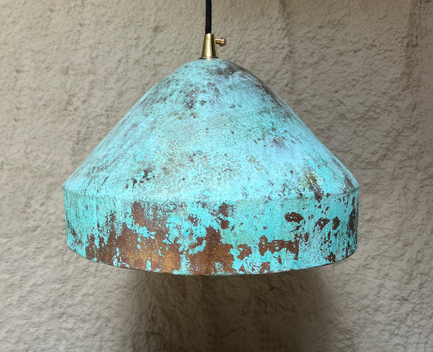 Oxidized Copper Island Kitchen Lighting, Grenn Patina Copper Pendant Light Fixture