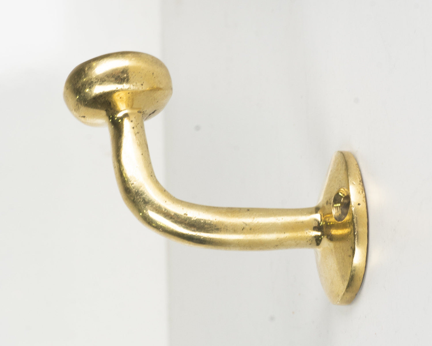 Set of Handcrafted Unlacquered Brass Hooks For Wall, Solid Brass Bathroom Wall Hooks, Polished Brass Wall Hook for Coats, Hats, and Towels