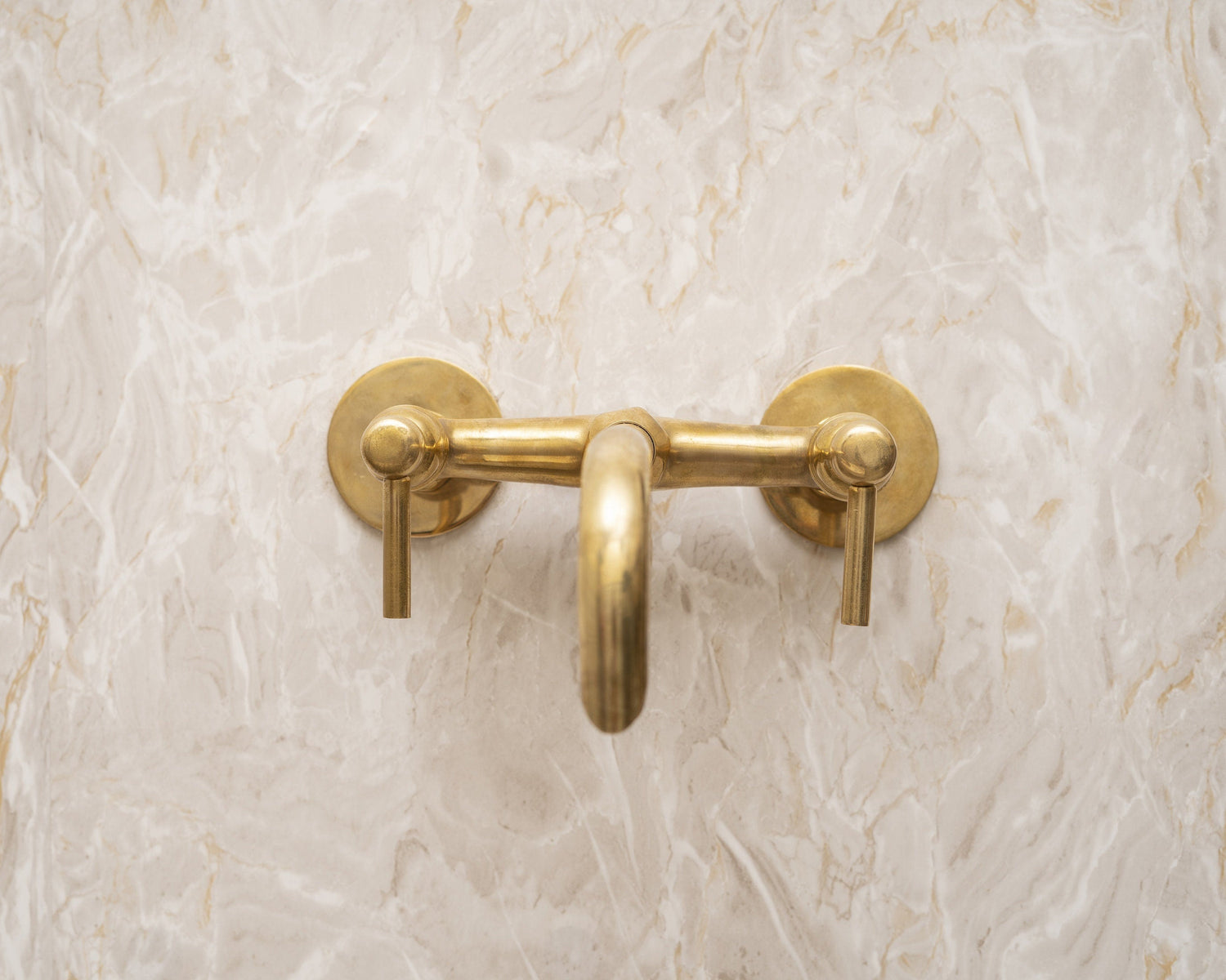 Unlacquered Brass Tub Filler Faucet, Wall Mounted Bathroom Faucet, Bathroom Taps For Vessel sinks