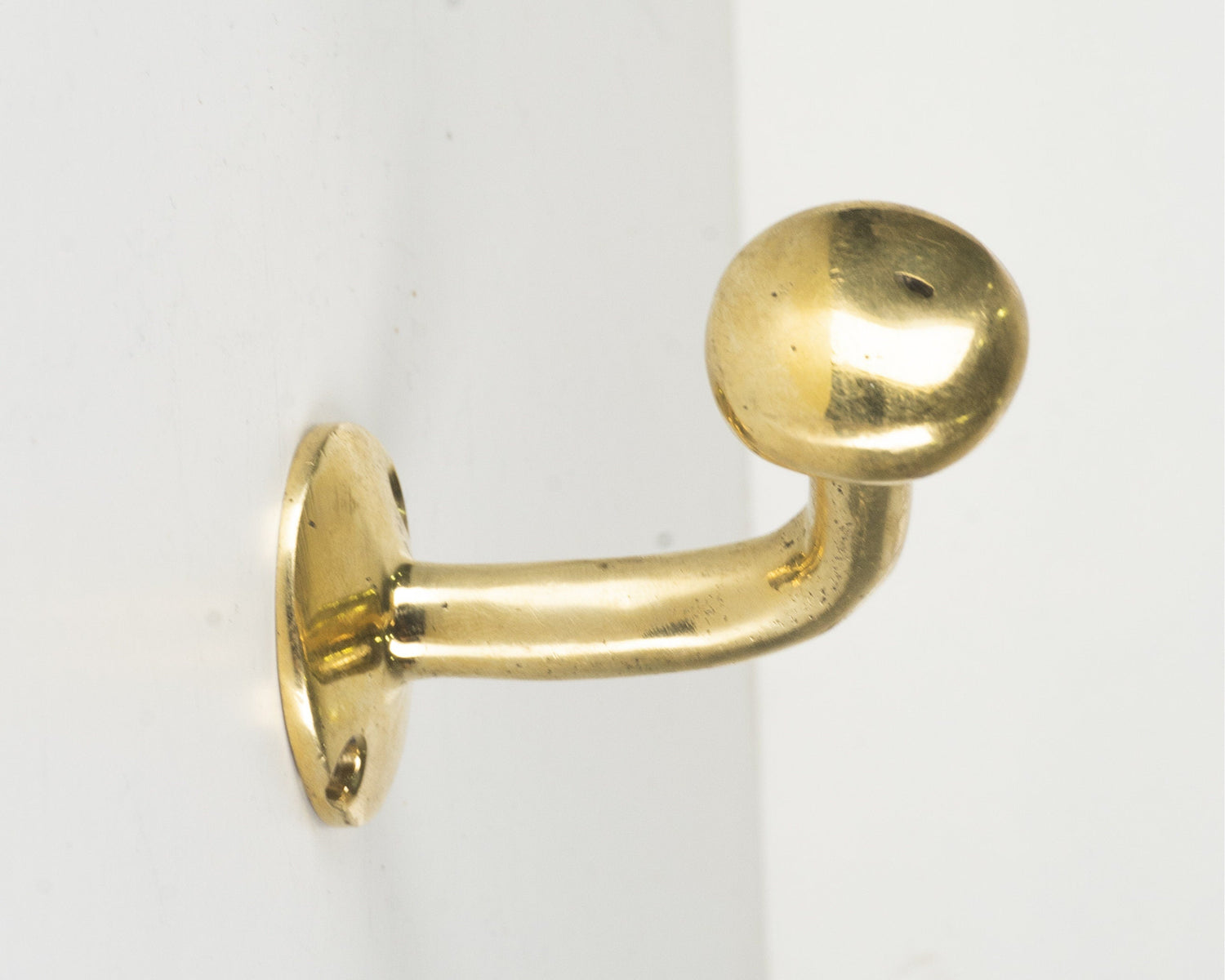 Set of Handcrafted Unlacquered Brass Hooks For Wall, Solid Brass Bathroom Wall Hooks, Polished Brass Wall Hook for Coats, Hats, and Towels