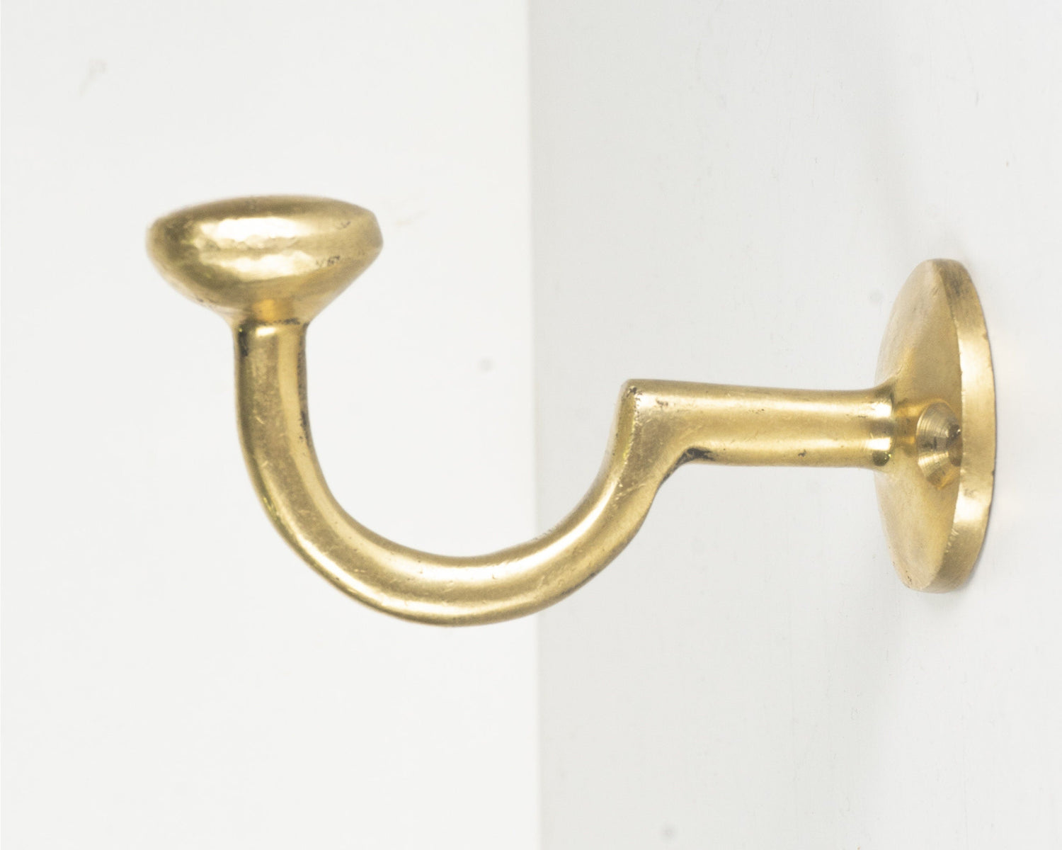 Unlacquered Brass Wall Mounted Hooks, Set Of Polished Brass Coat Hanger, Bathroom Wall Hooks
