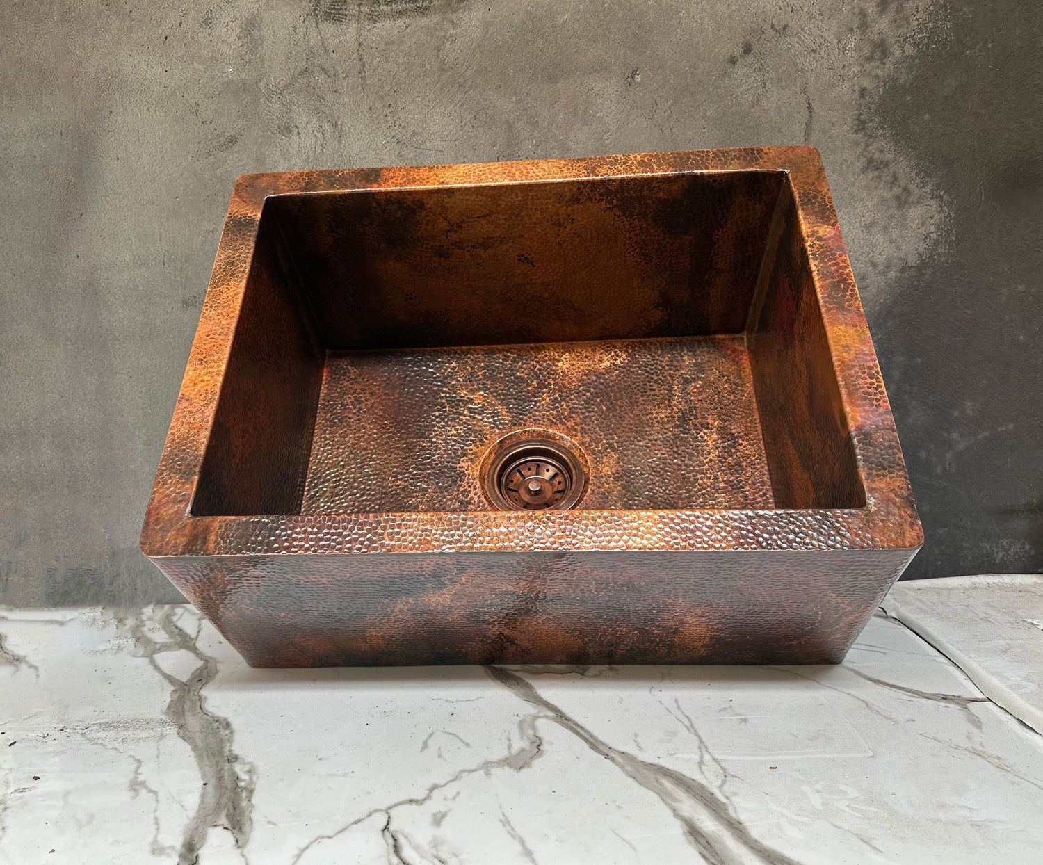 Hammered Copper Farmhouse Sink Large Copper Kitchen Sink