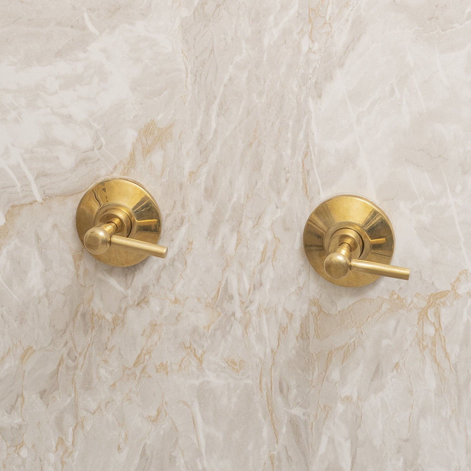 Unlacquered Brass Bathroom Shower Set With Shower Arm Extension