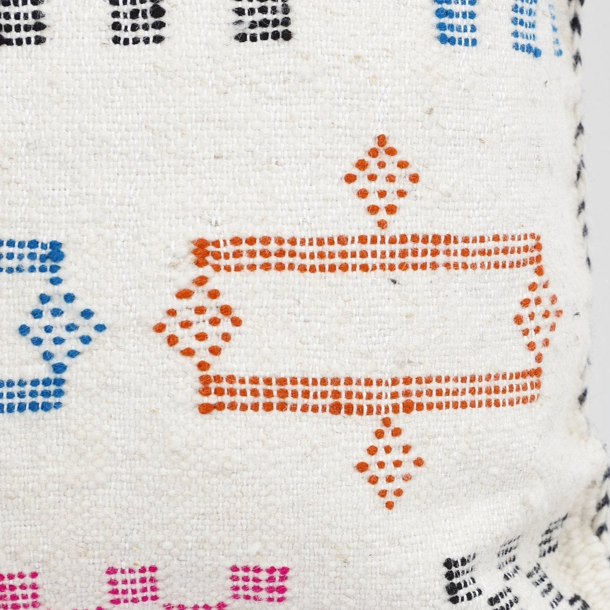 Handwoven Geometric Cotton Throw Pillow Cover | Artisan Boho Cushion | Multiple Sizes