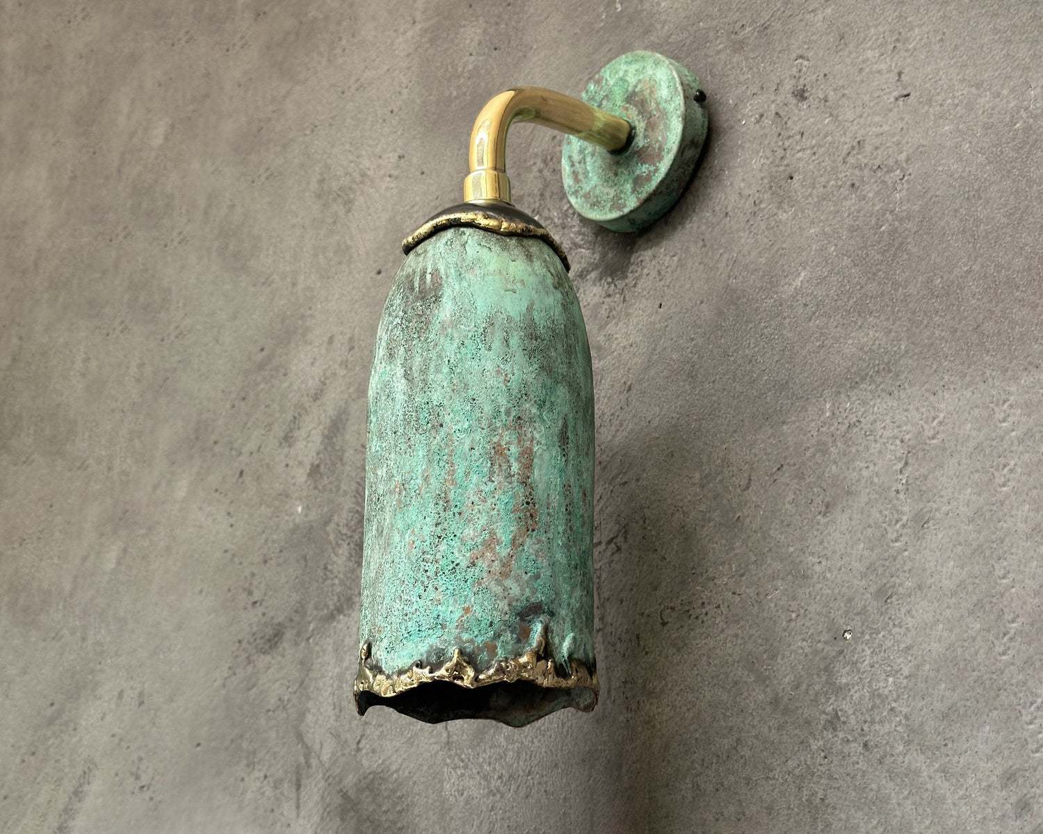 Outdoor Copper Scone Light, Green Patina Wall Pendant Light