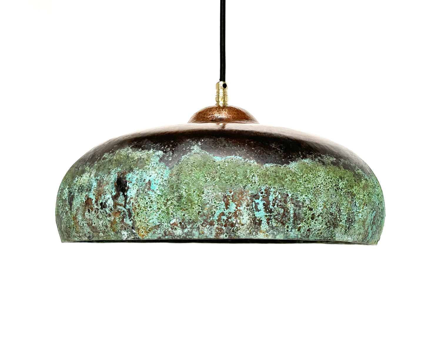 Green Patina Pendant Light, Black Copper Kitchen Island Lighting