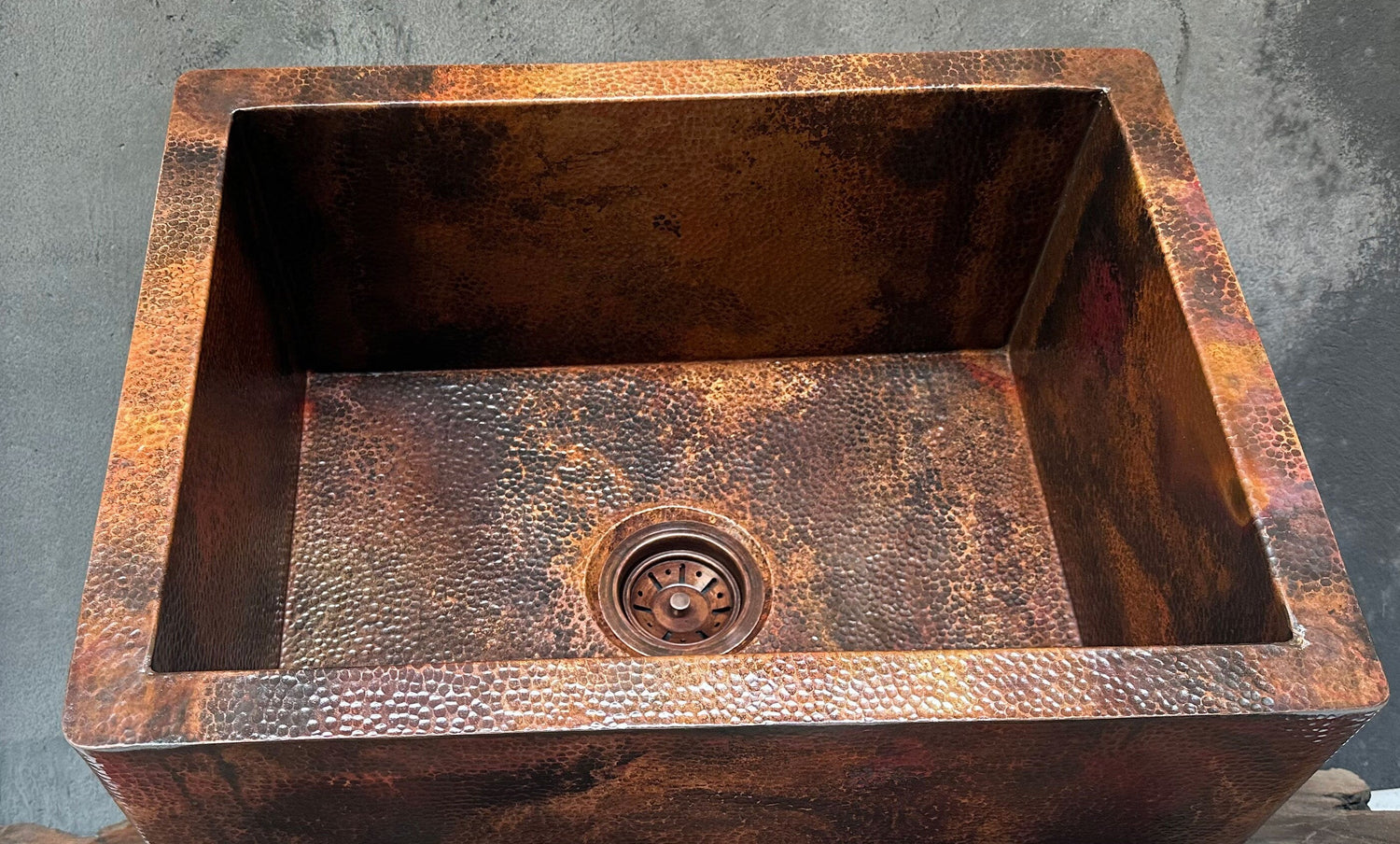 Hammered Copper Farmhouse Sink Large Copper Kitchen Sink