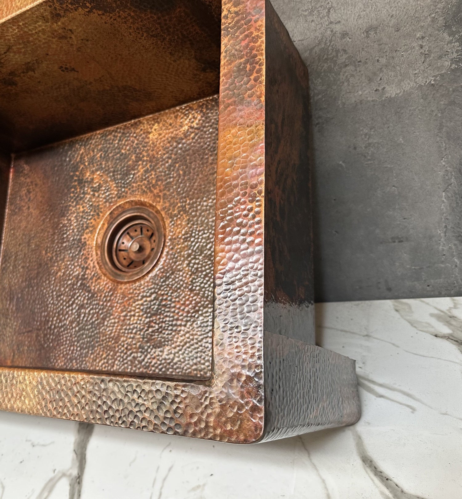 Hammered Copper Farmhouse Sink Large Copper Kitchen Sink
