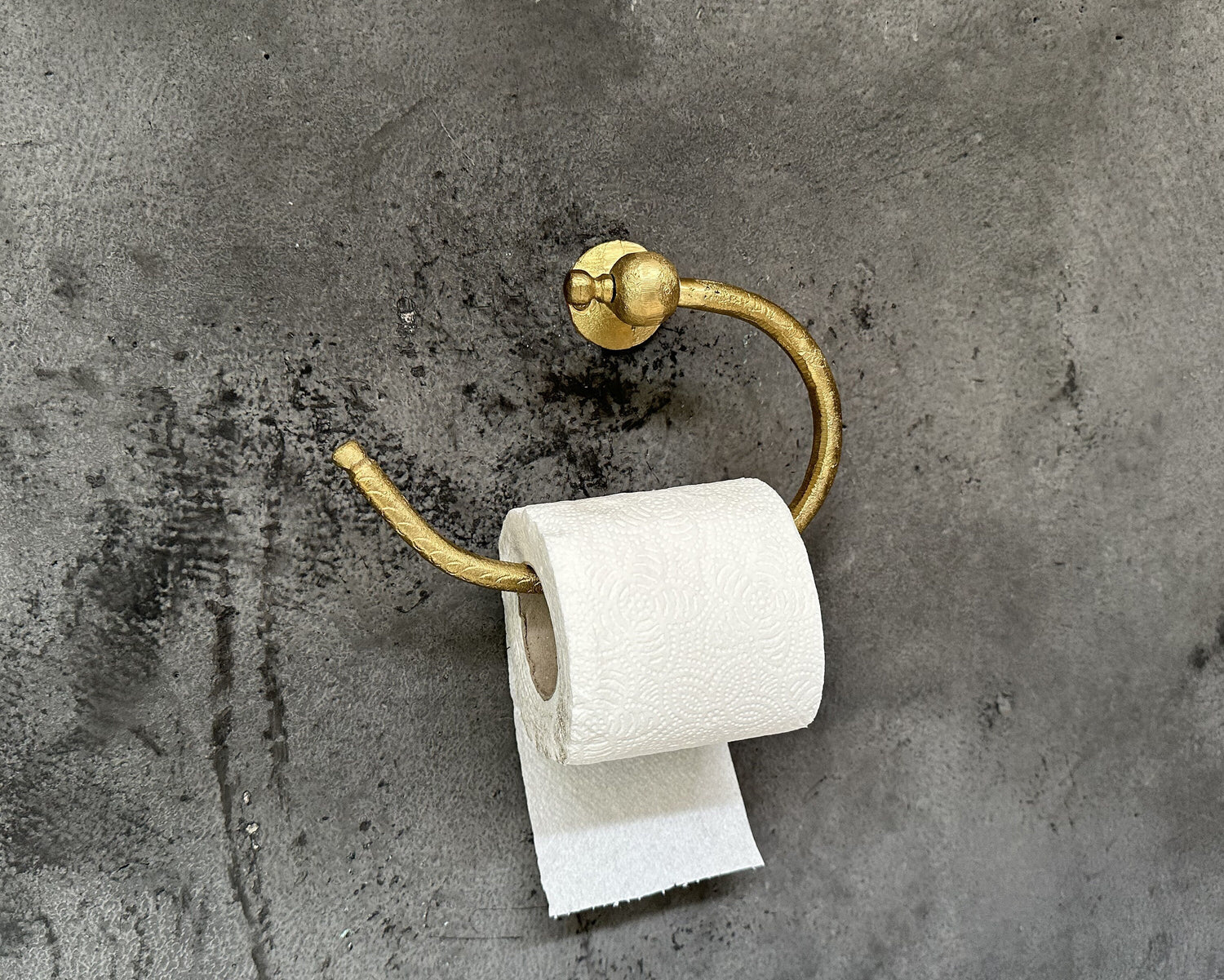 Solid Brass Toilet Paper Holder – Handcrafted Wall Mount