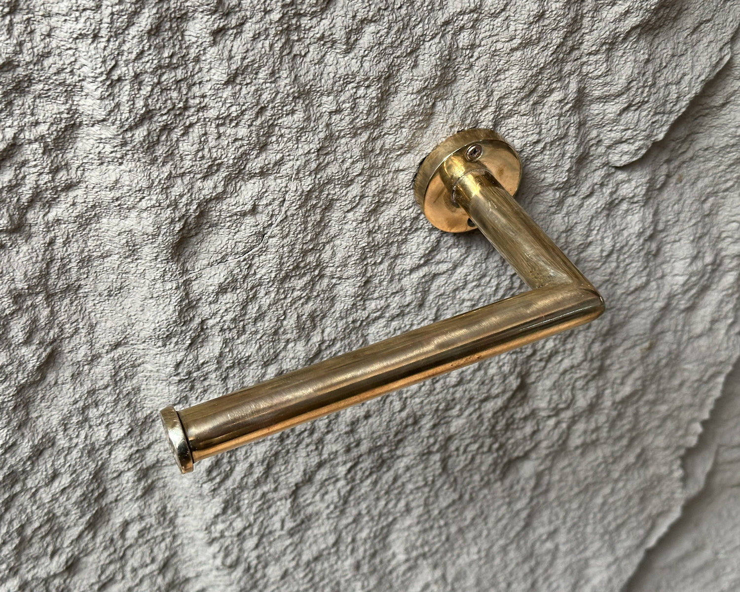 Solid Brass Toilet Roll Holder, Handcrafted Tissue Holder for Bathroom, Wall Mount Toilet Paper Holder