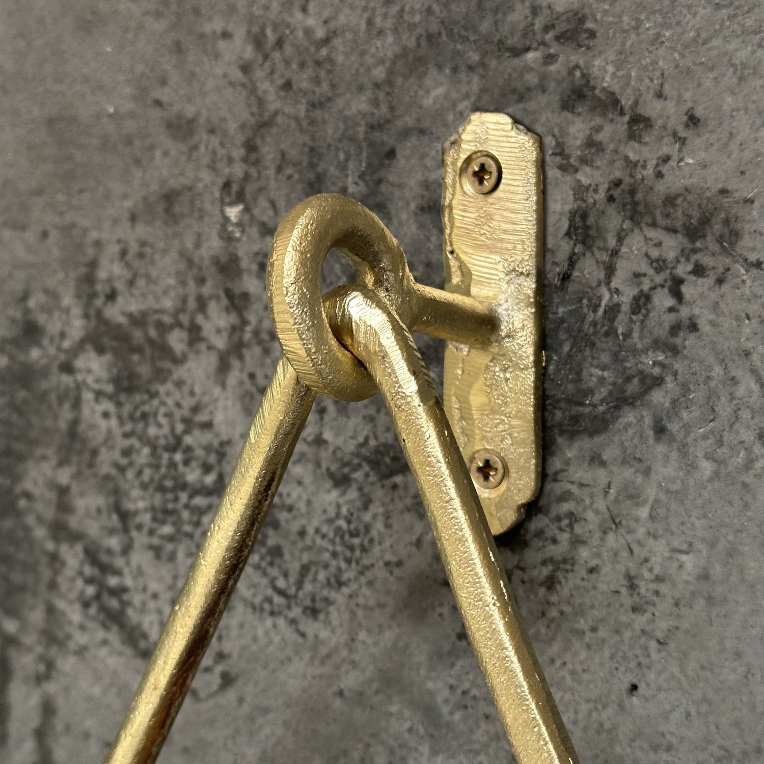 Triangle Brass Towel Ring – Wall Mounted Bathroom Hook
