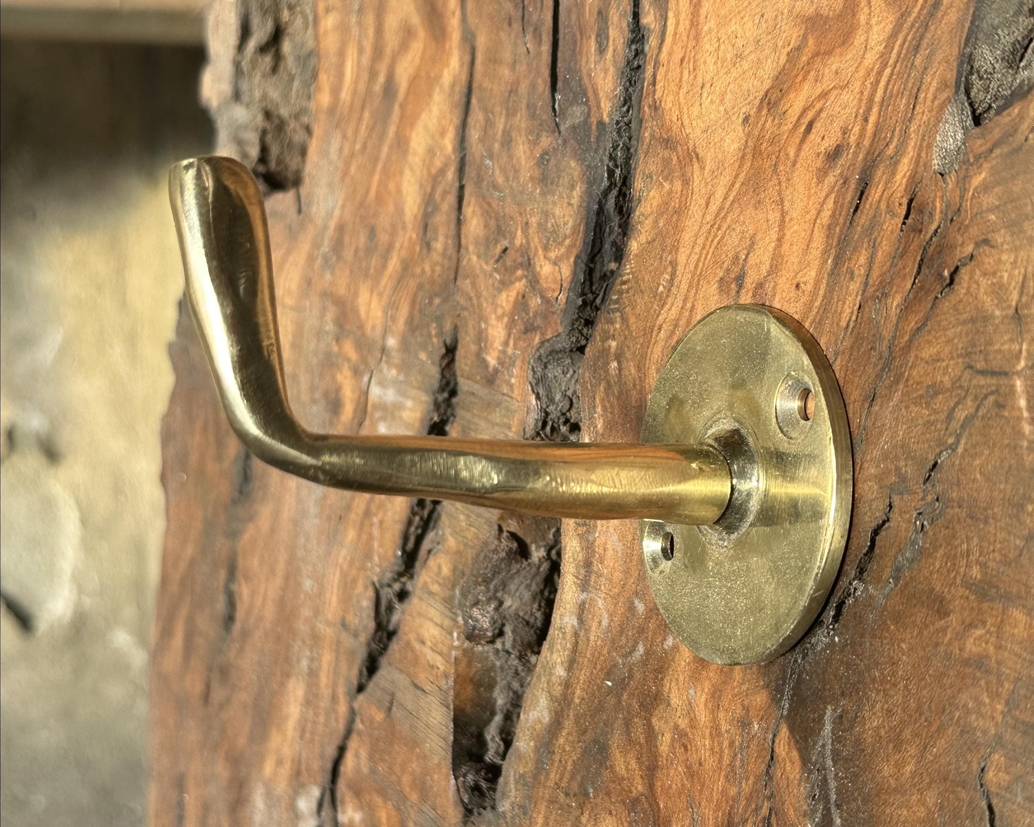 Unlacquered Brass Wall Hooks – Solid Coat Hanger Set
