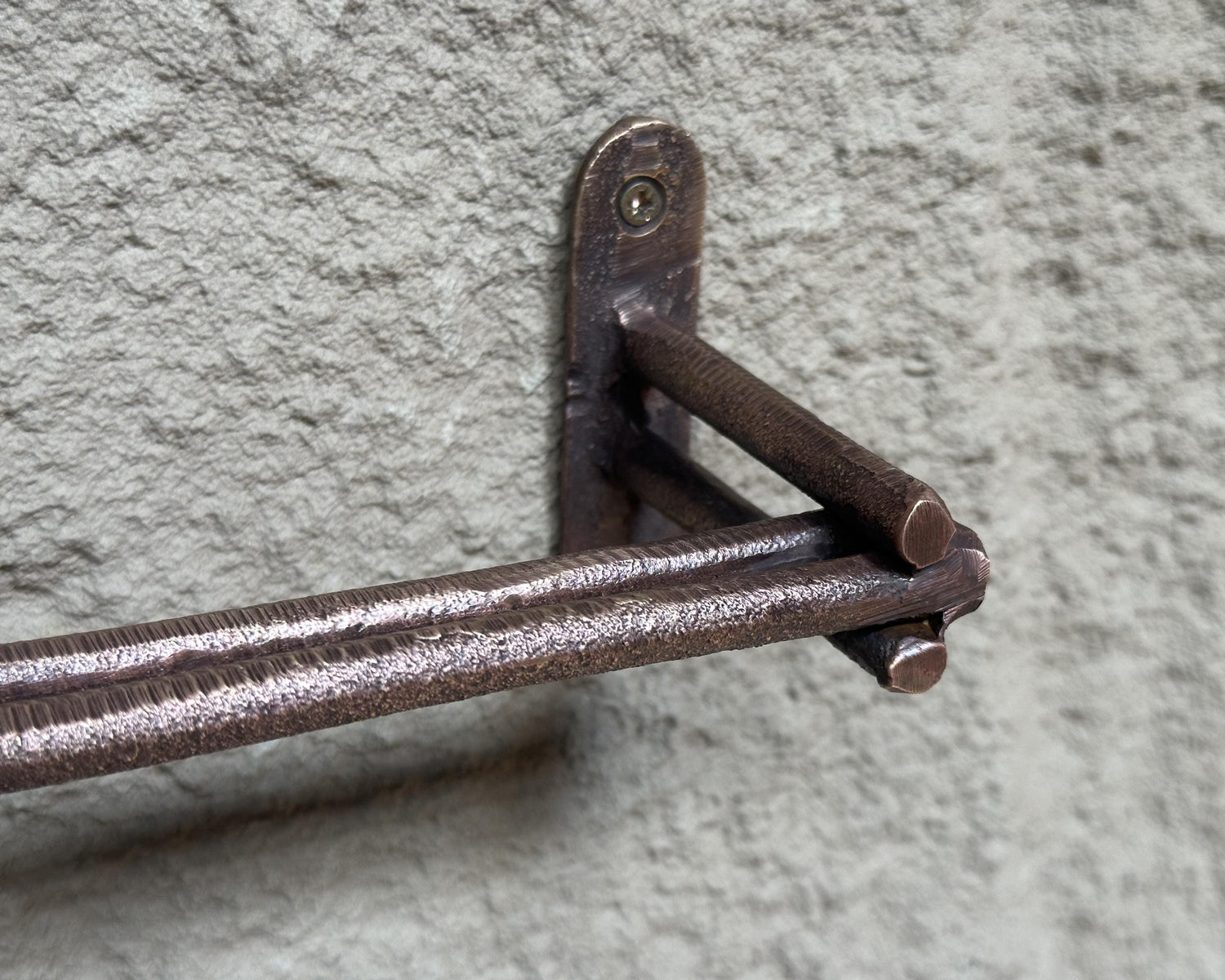 Aged Copper Toilet Paper Holder, Wall Mount Style