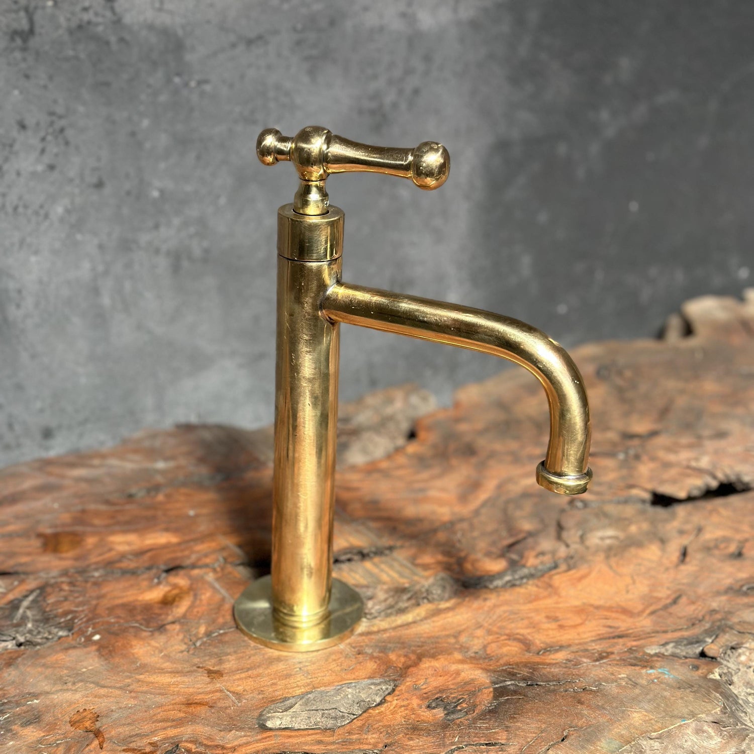 Victorian Brass Bathroom Faucet – Unlacquered Finish