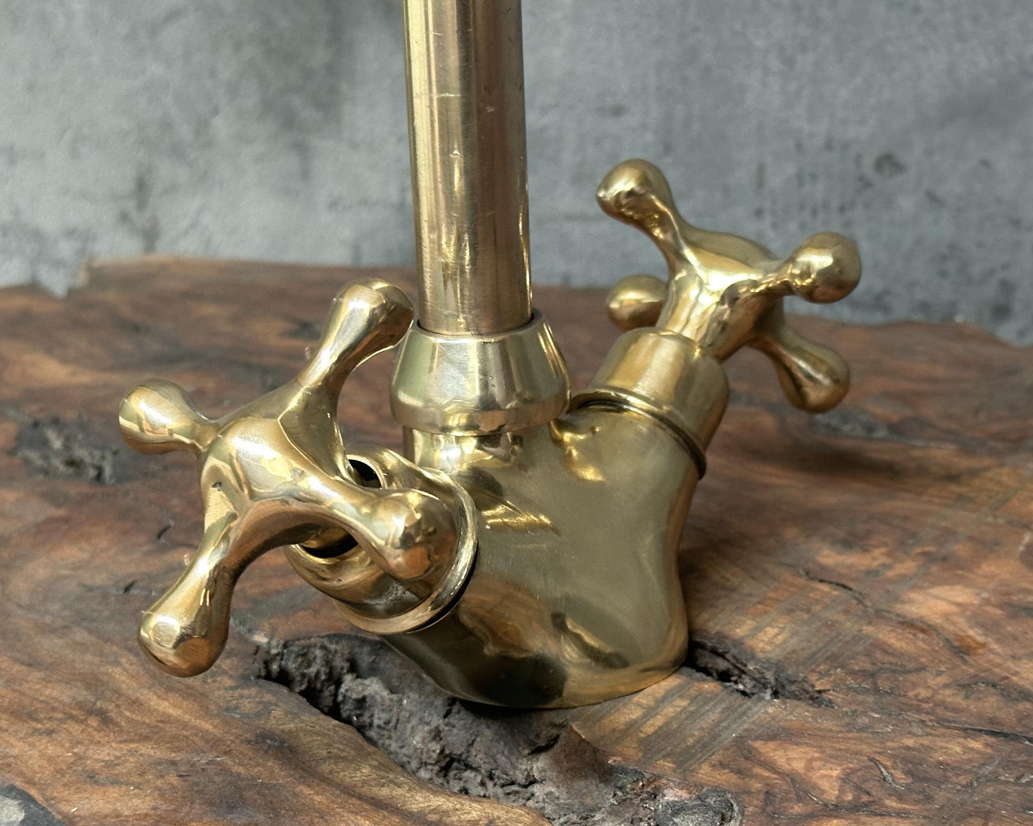 Unlacquered Brass Bathroom Faucet, Deck Mount Bathroom Faucet