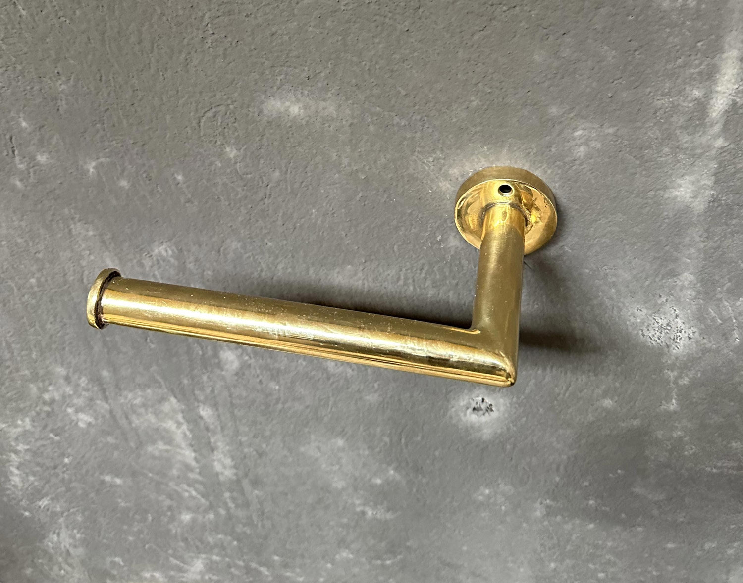 Solid Brass Toilet Paper Holder, Unlacquered Brass Toilet Roll Holder, Handcrafted Tissue Holder for Bathroom
