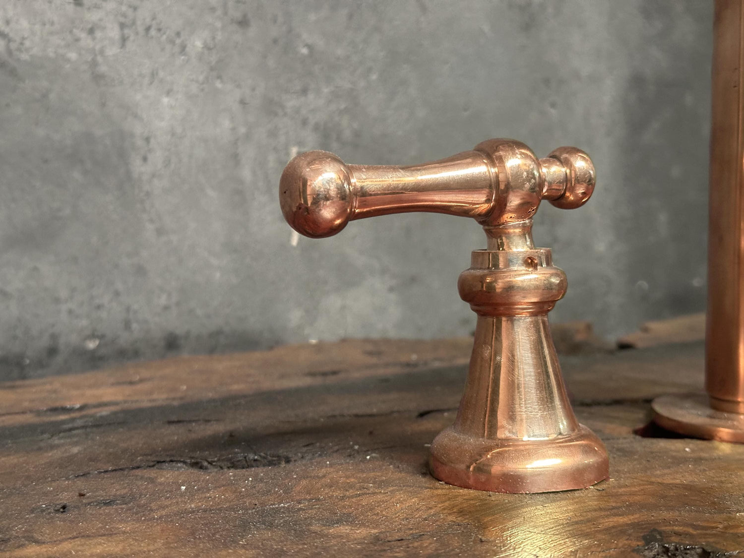 Copper Victorian Bathroom Faucet, Copper Widespread Bathroom Sink Faucet, Deck Mounted Sink Faucet