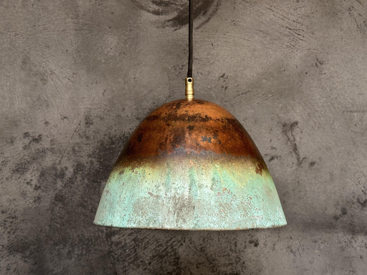 Green Patina Copper Pendant Light Kitchen, Hammered Vintage Copper Light Fixture, Farmhouse Copper Lamp