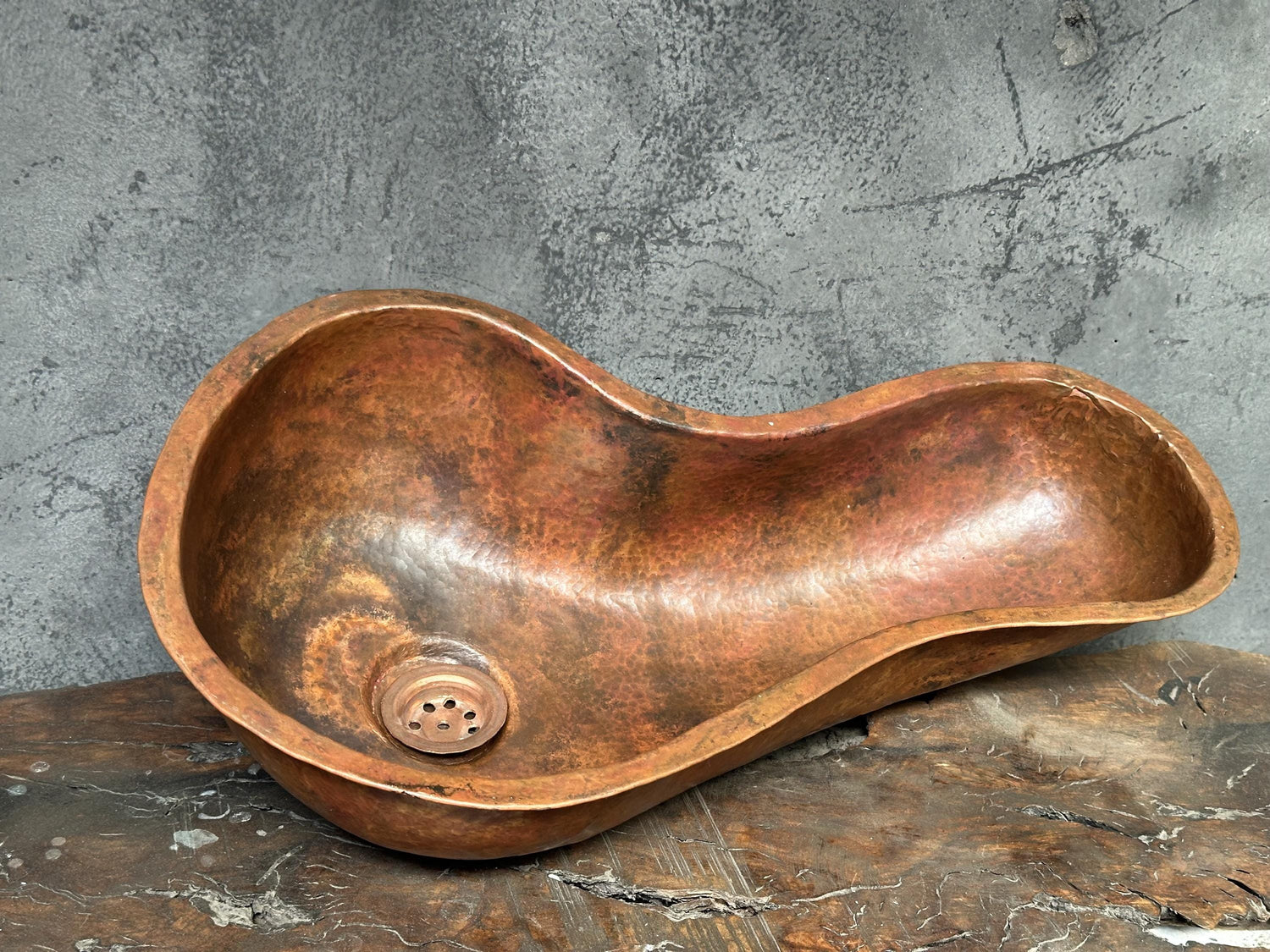 River Copper Sink – Hammered Undermount Bar Basin