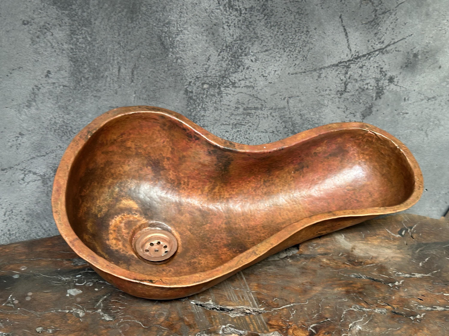 River Copper Sink – Hammered Undermount Bar Basin