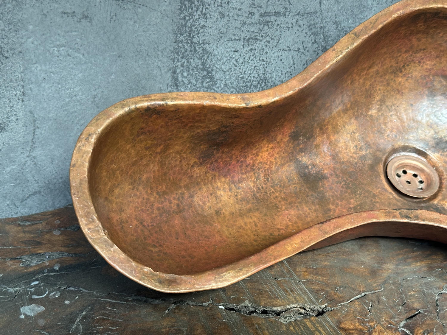 River Copper Sink – Hammered Undermount Bar Basin