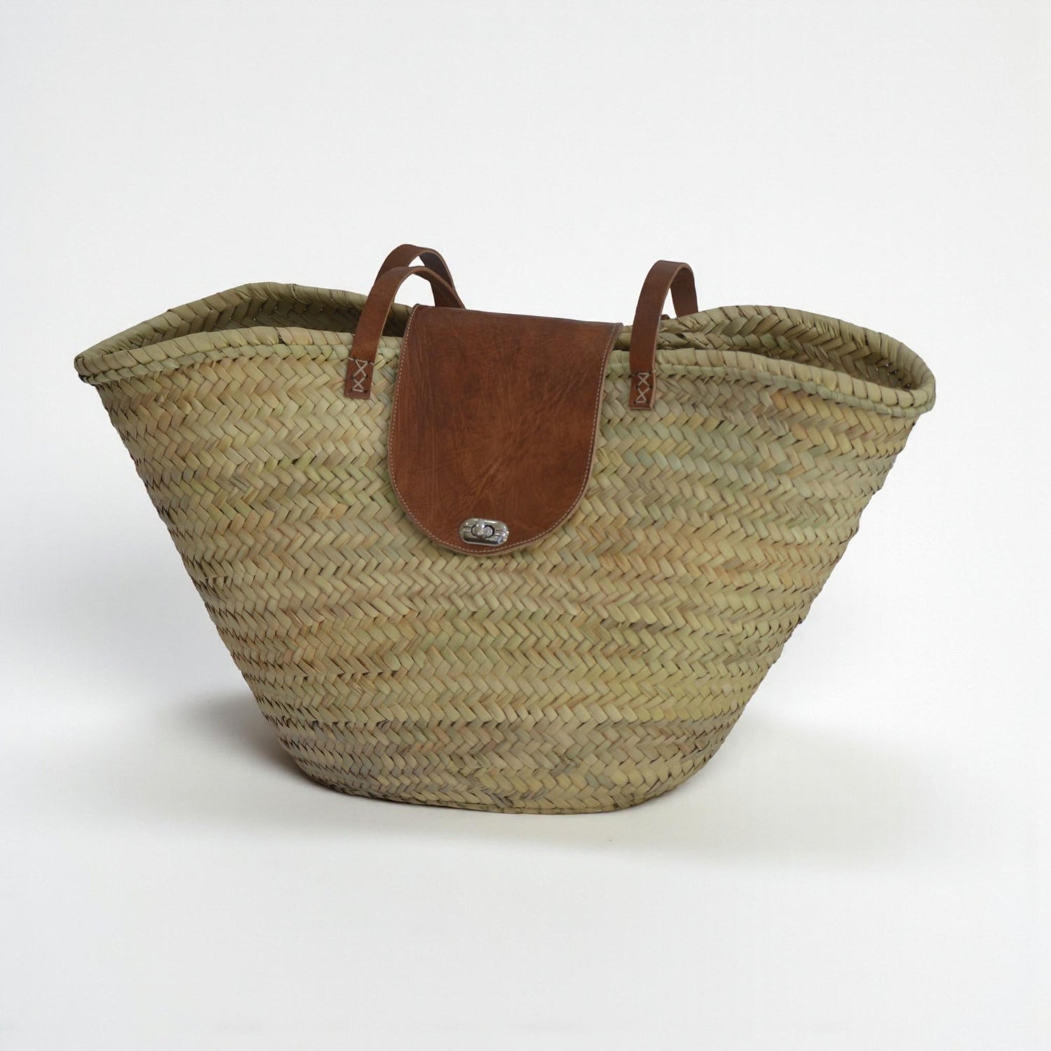 Classic Moroccan Straw Tote Bag