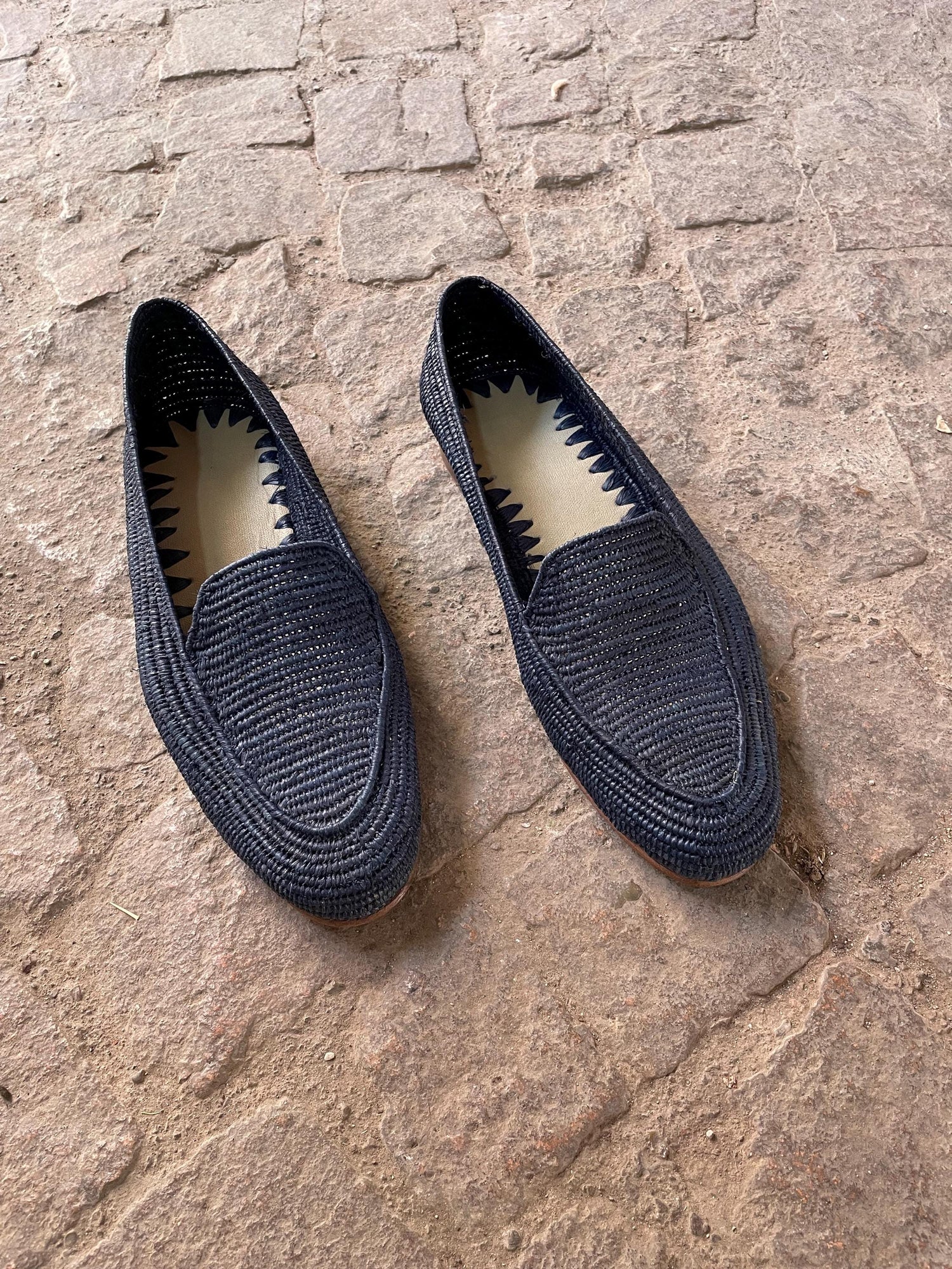 Handwoven Raffia Loafers – Lightweight Slip-On Shoes