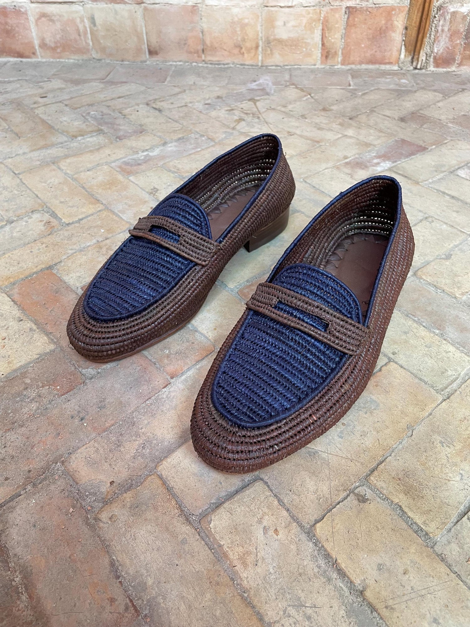 Classic Raffia Penny Loafers – Minimal Natural Style
