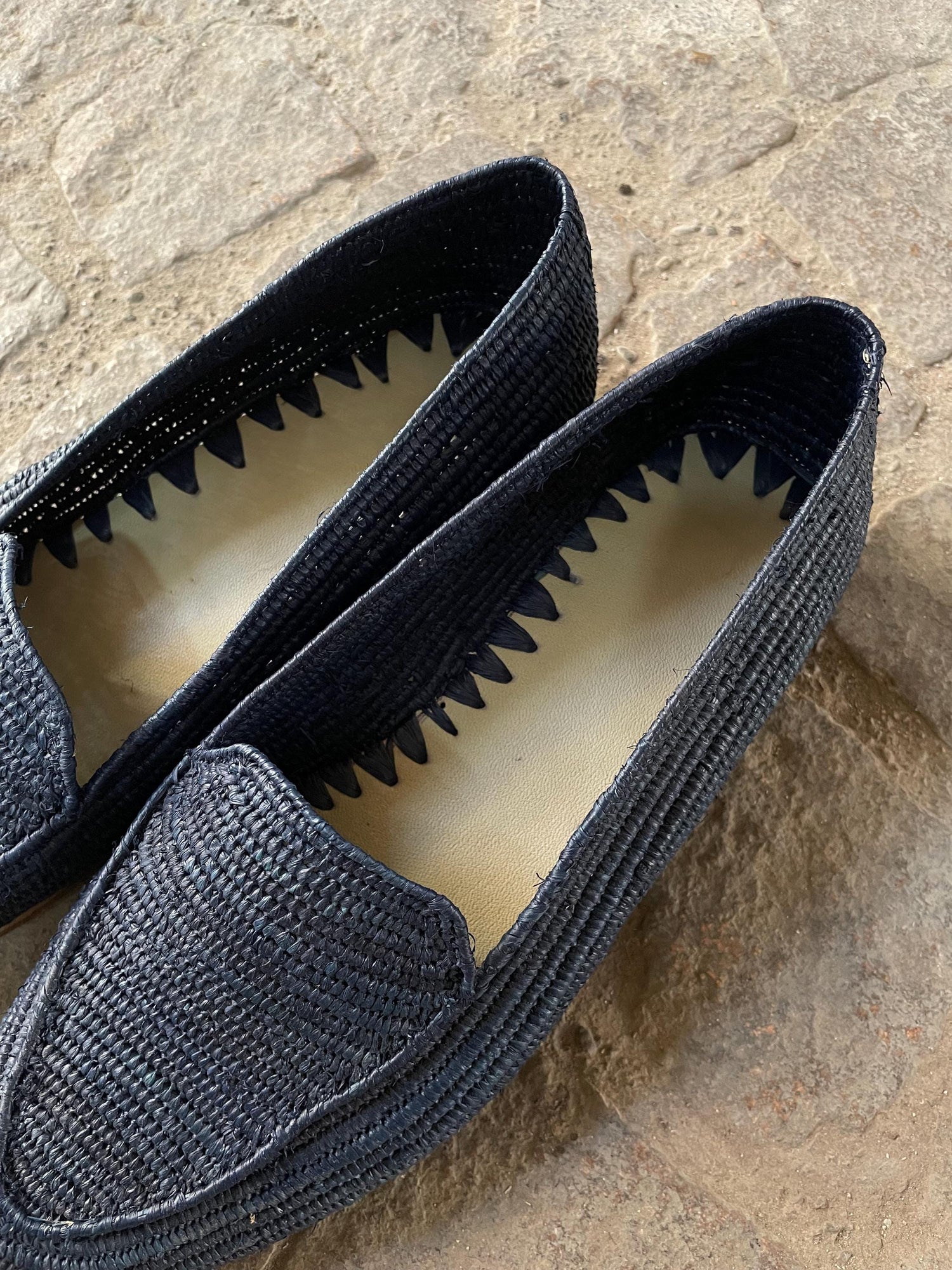 Handwoven Raffia Loafers – Lightweight Slip-On Shoes