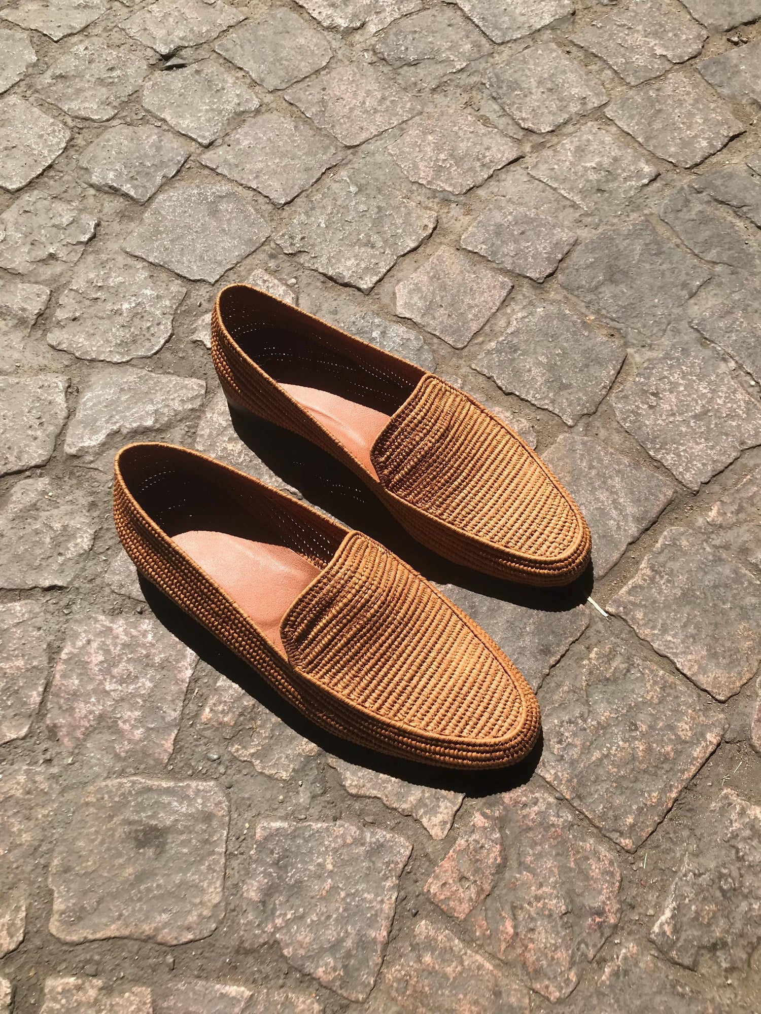Handwoven Raffia Loafers – Lightweight Slip-On Shoes