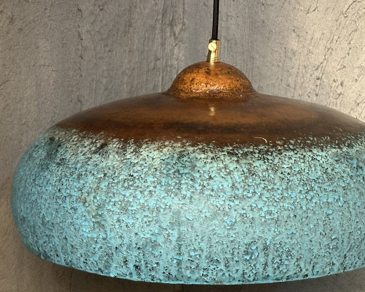 Blue Patina Copper Kitchen Island Lighting