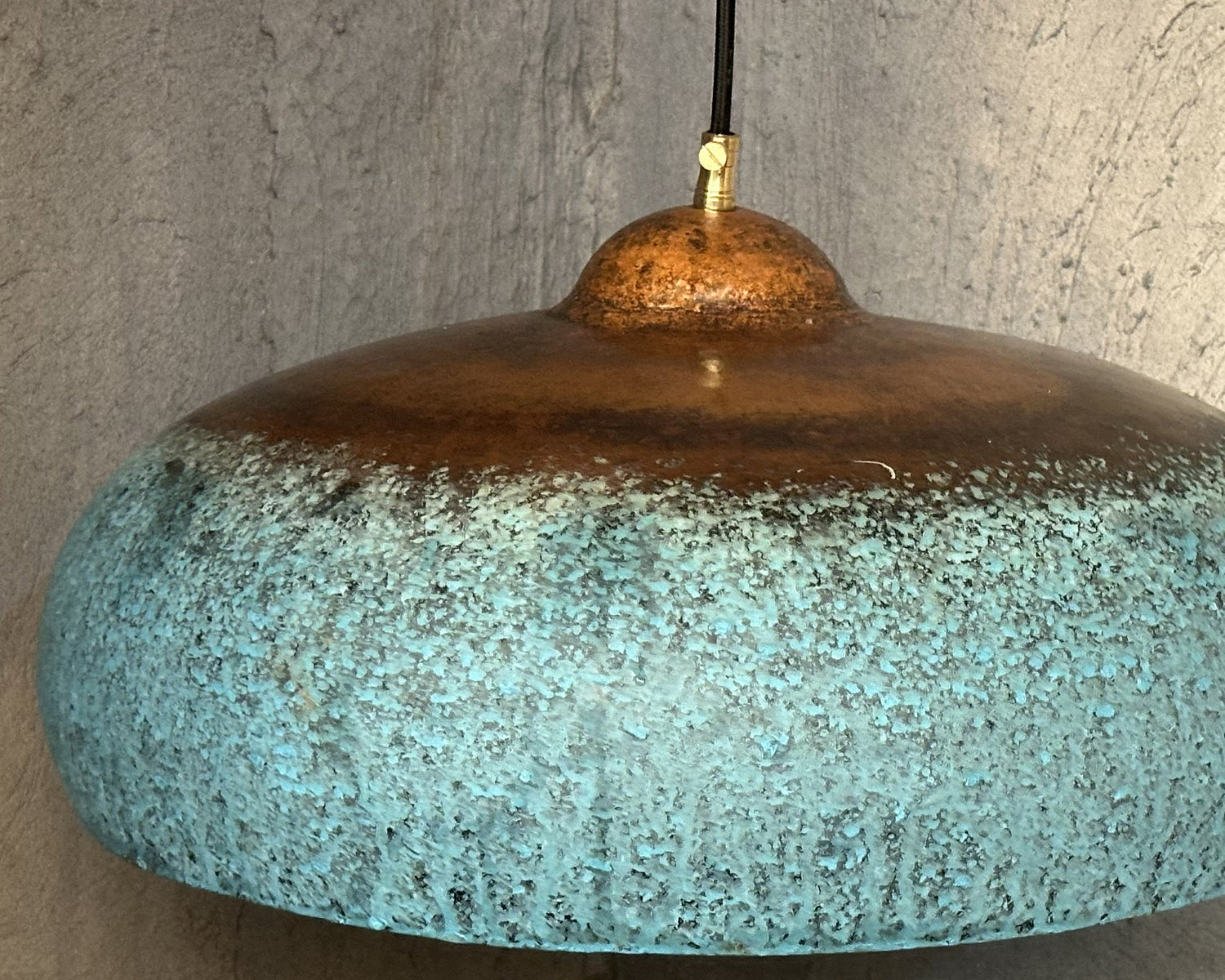 Blue Patina Pendant Light, Copper Kitchen Island Lighting