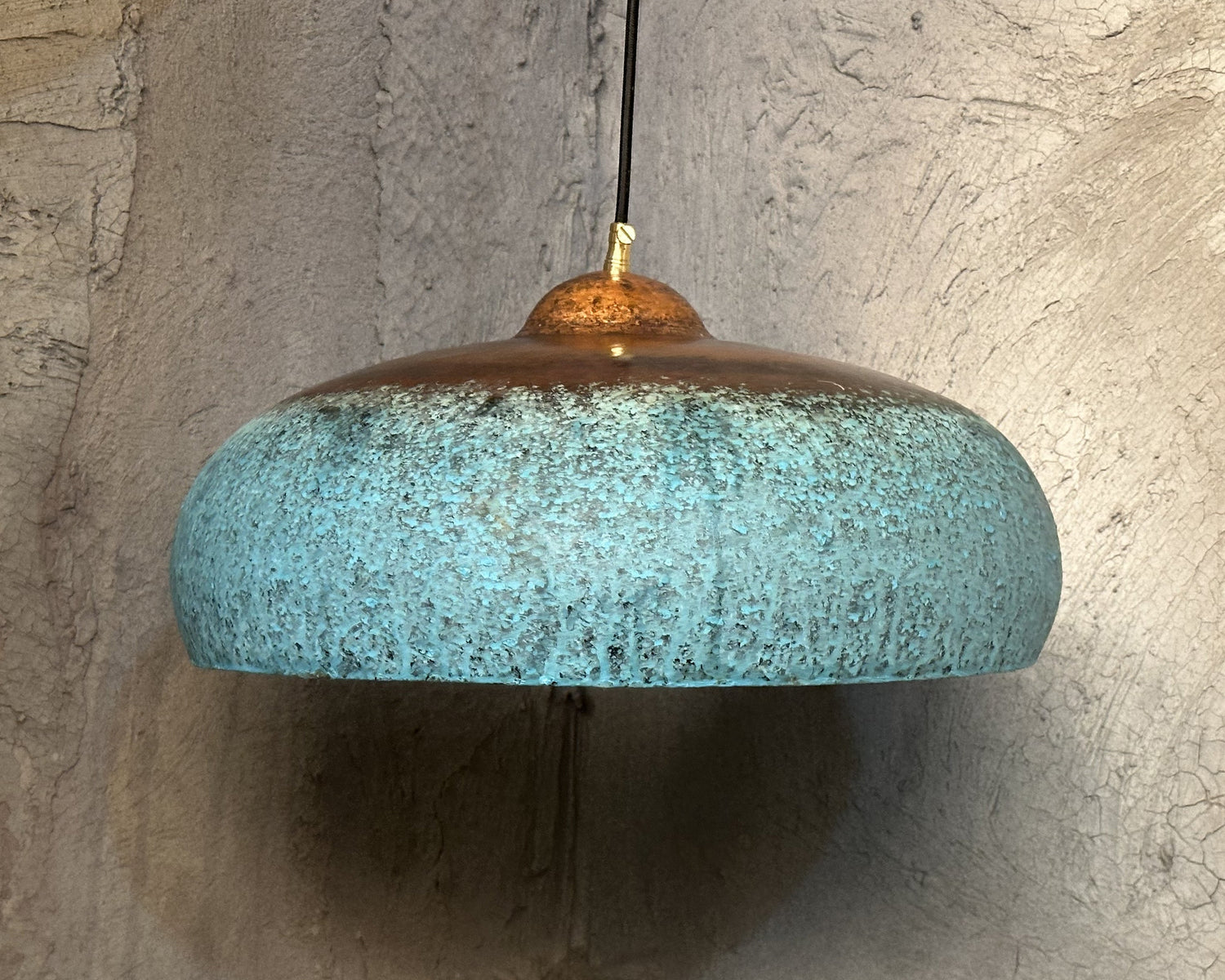 Blue Patina Pendant Light, Copper Kitchen Island Lighting